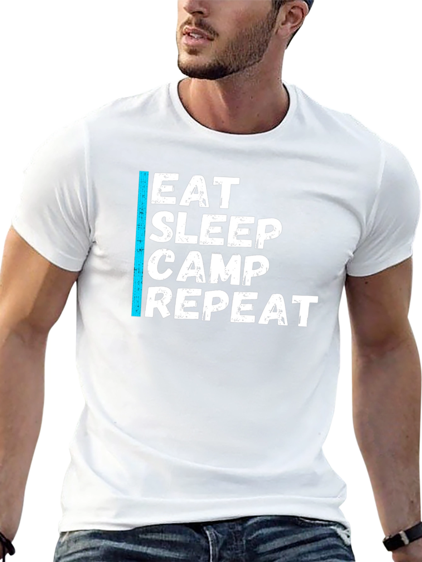 Eat Sleep Camp Repeat Graphic Tee