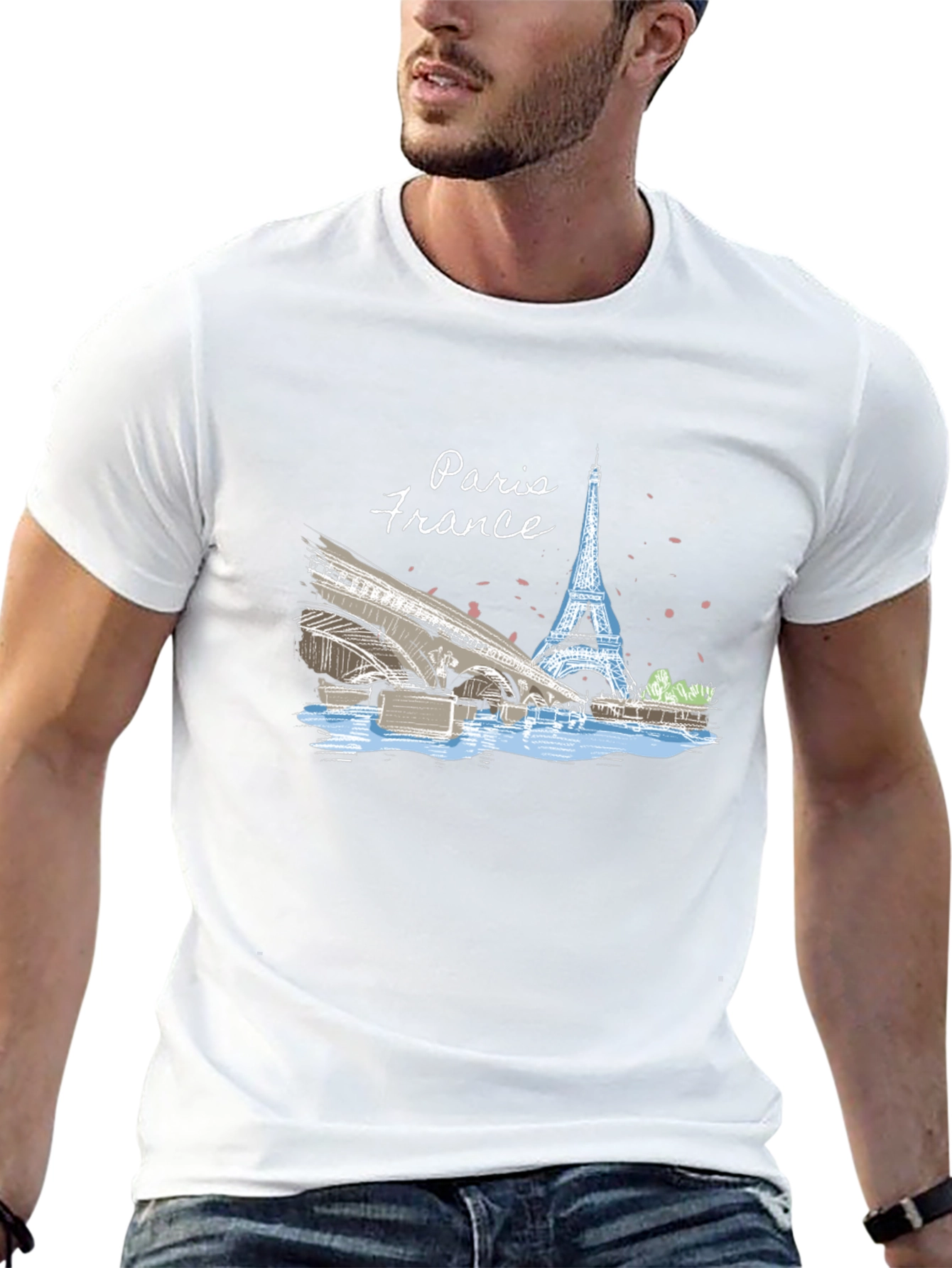 Paris France T-Shirt - Eiffel Tower Design