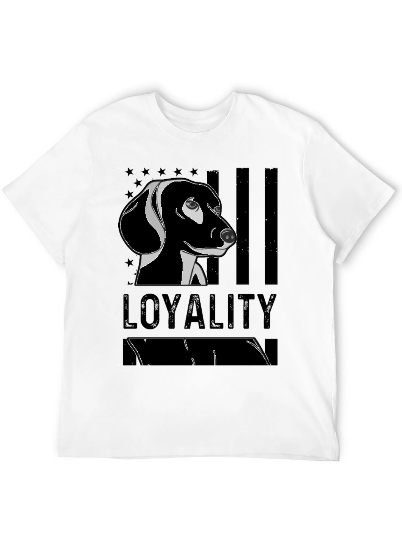 Loyalty Dachshund Graphic T-Shirt - Black