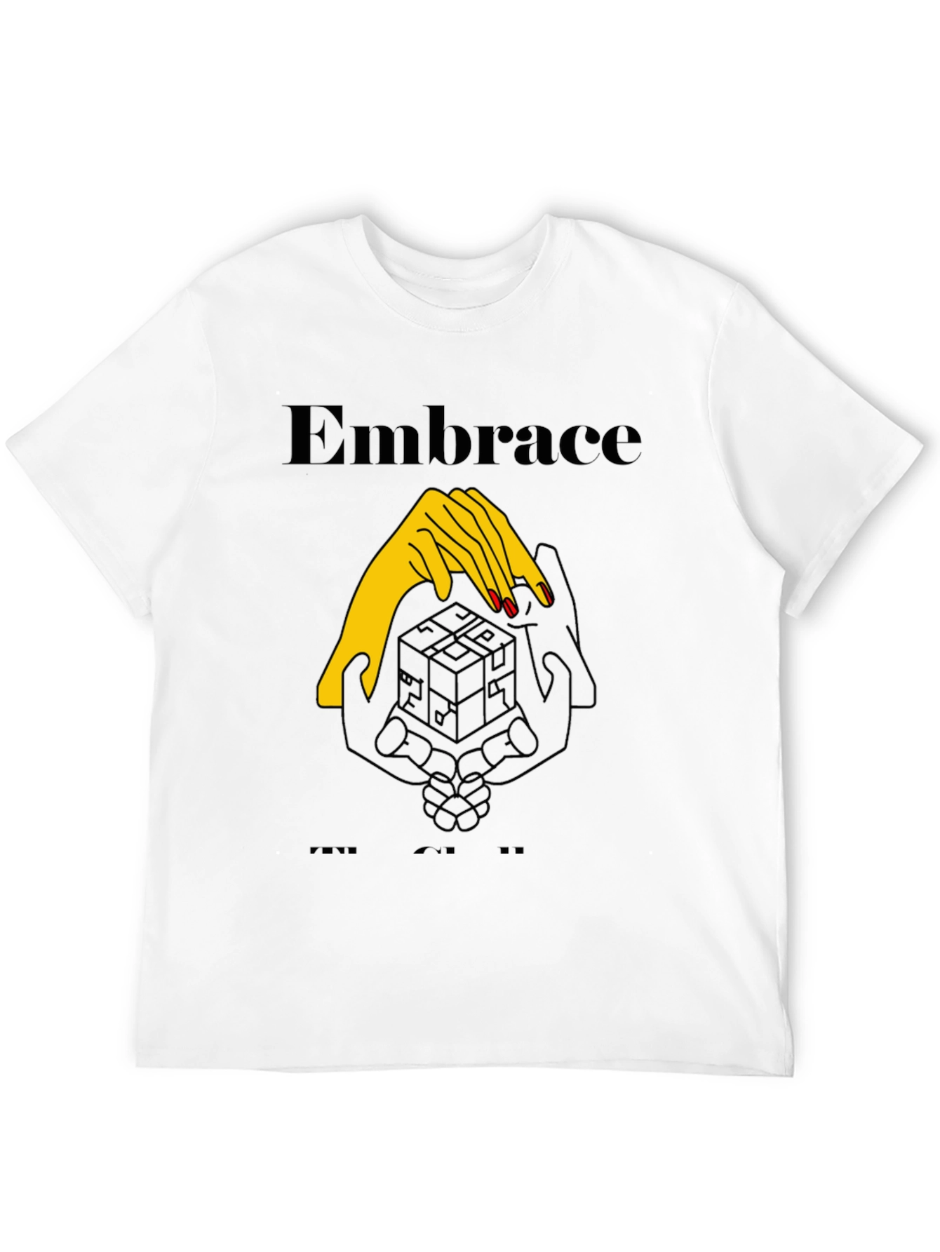 Embrace Graphic Tee - Stylish Black Cotton T-Shirt