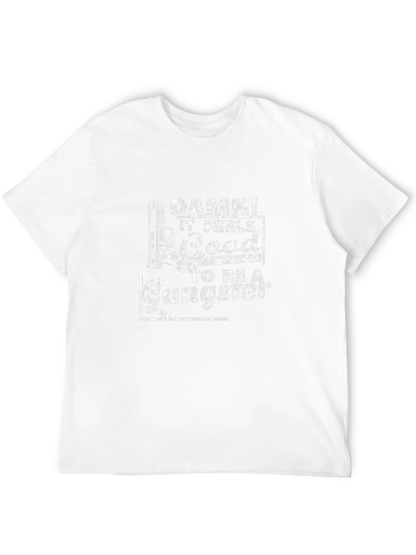 Gangster Graphic Print Black T-Shirt