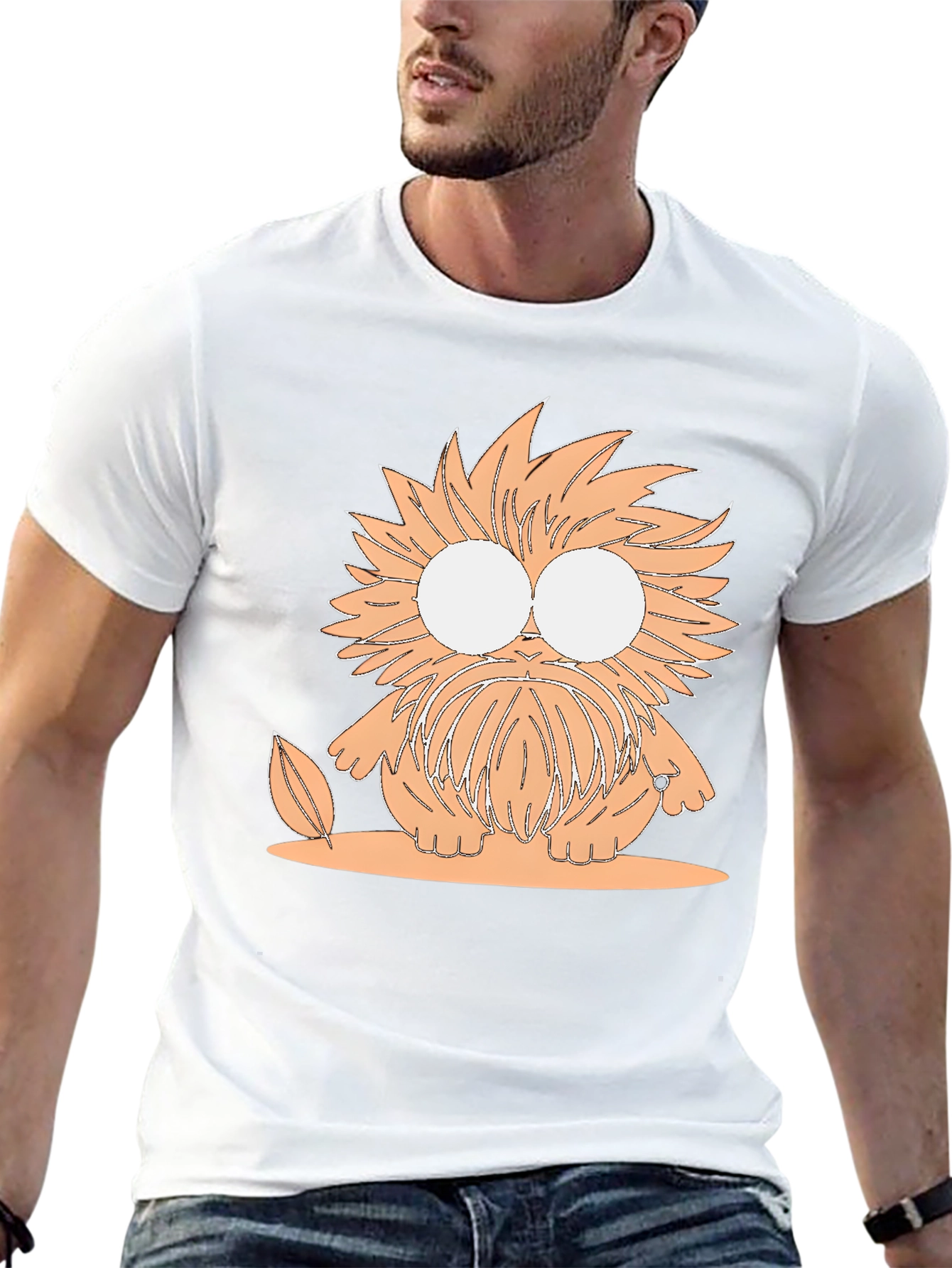 Cartoon Monster Graphic Tee - Unisex Black T-Shirt
