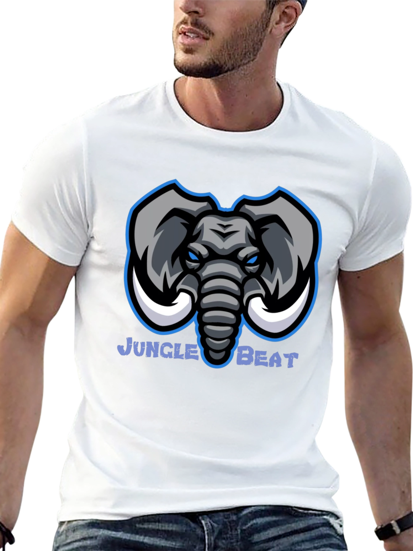 Jungle Beat Graphic T-Shirt - Elephant Design