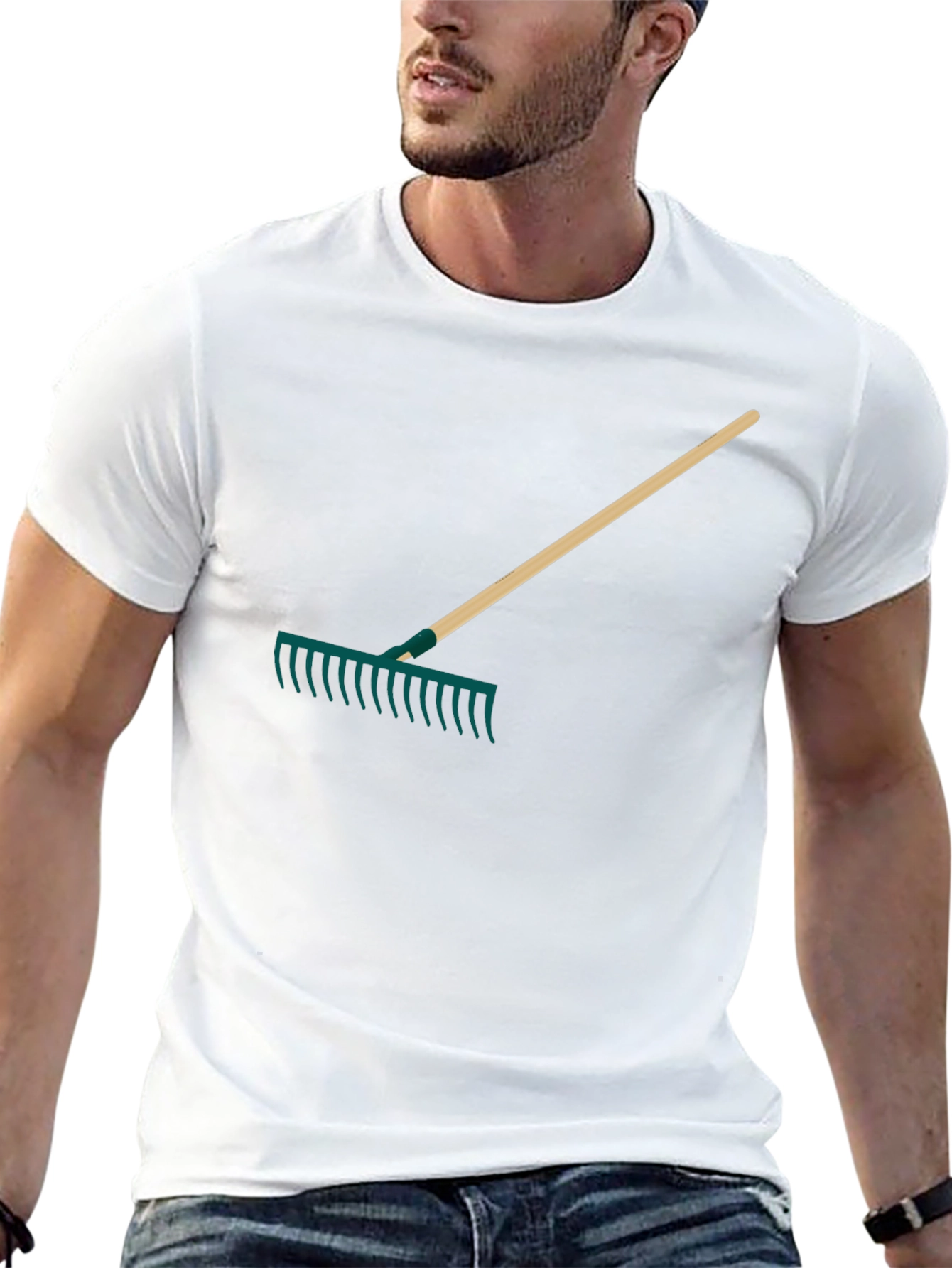 Rake Graphic Tee - Clean Up Your Style!