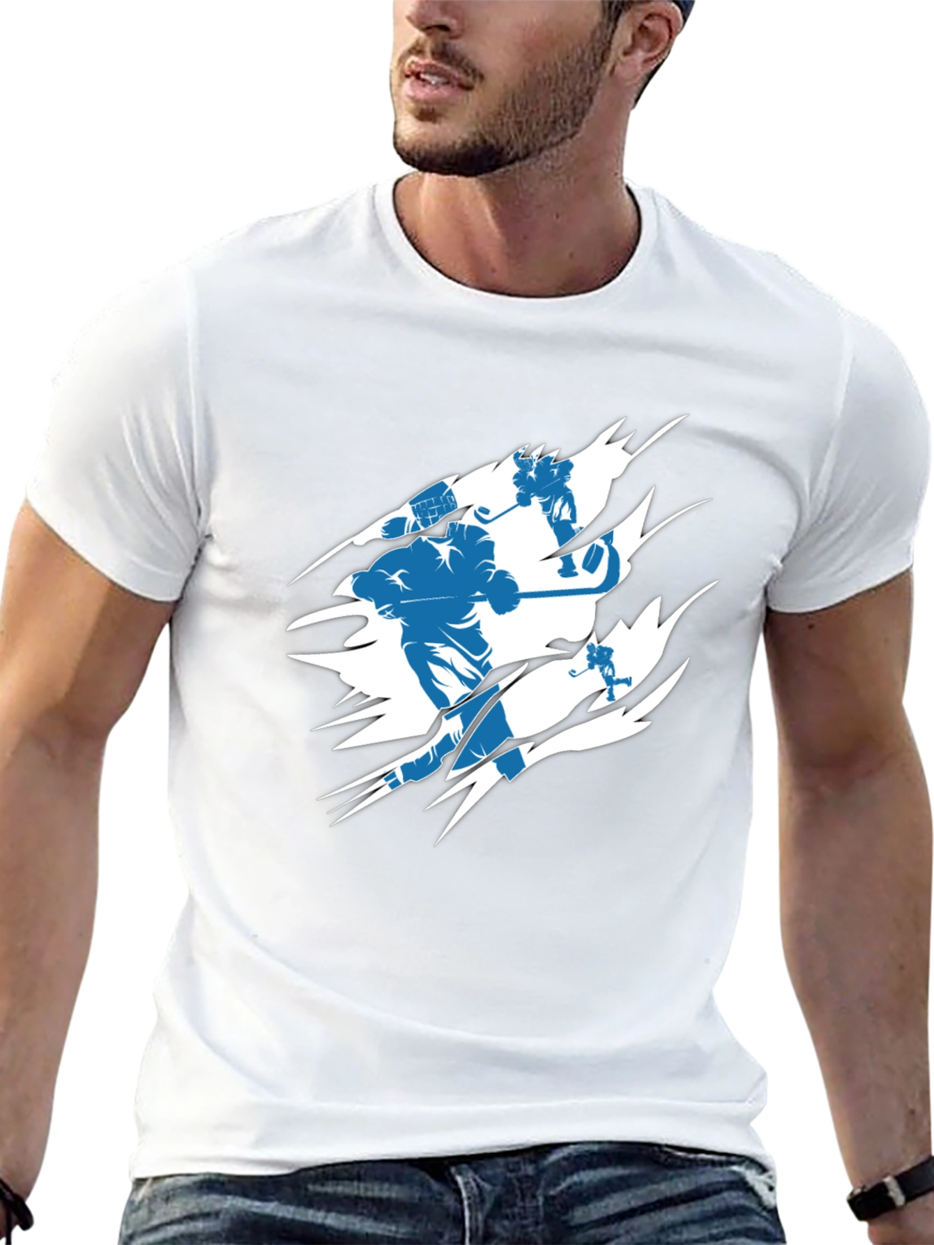 Hockey Player Graphic Tee