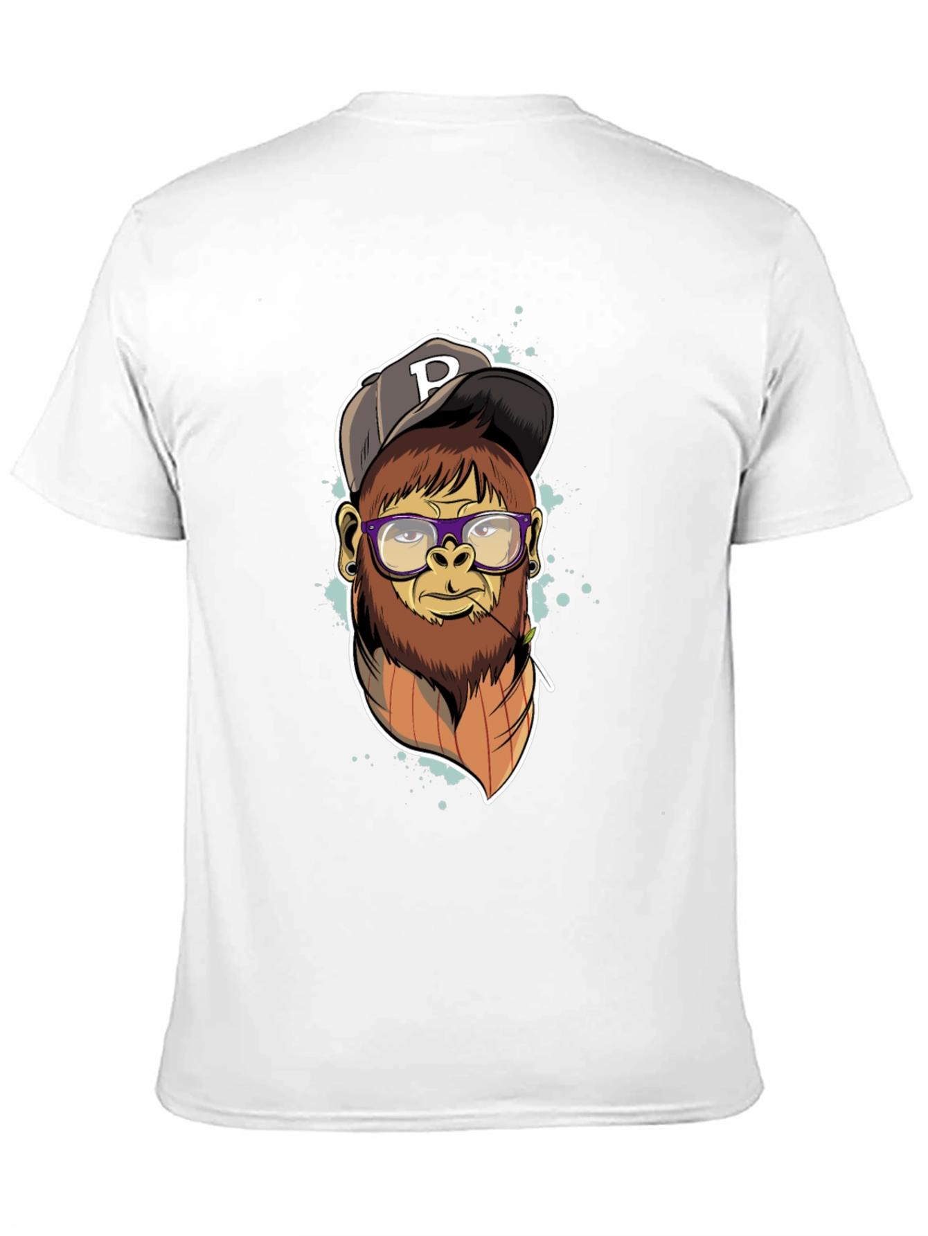 Hipster Ape Graphic Tee - Cool Black T-Shirt