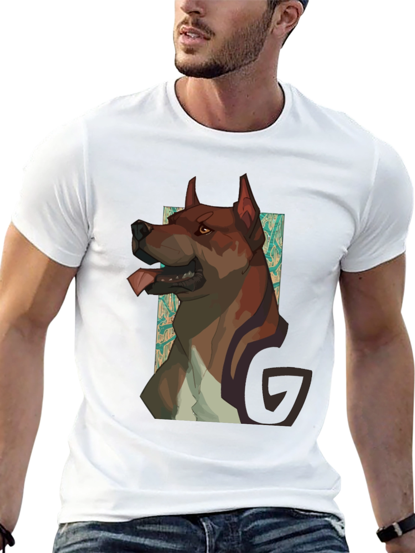 Dog Graphic Black T-Shirt - Modern Style