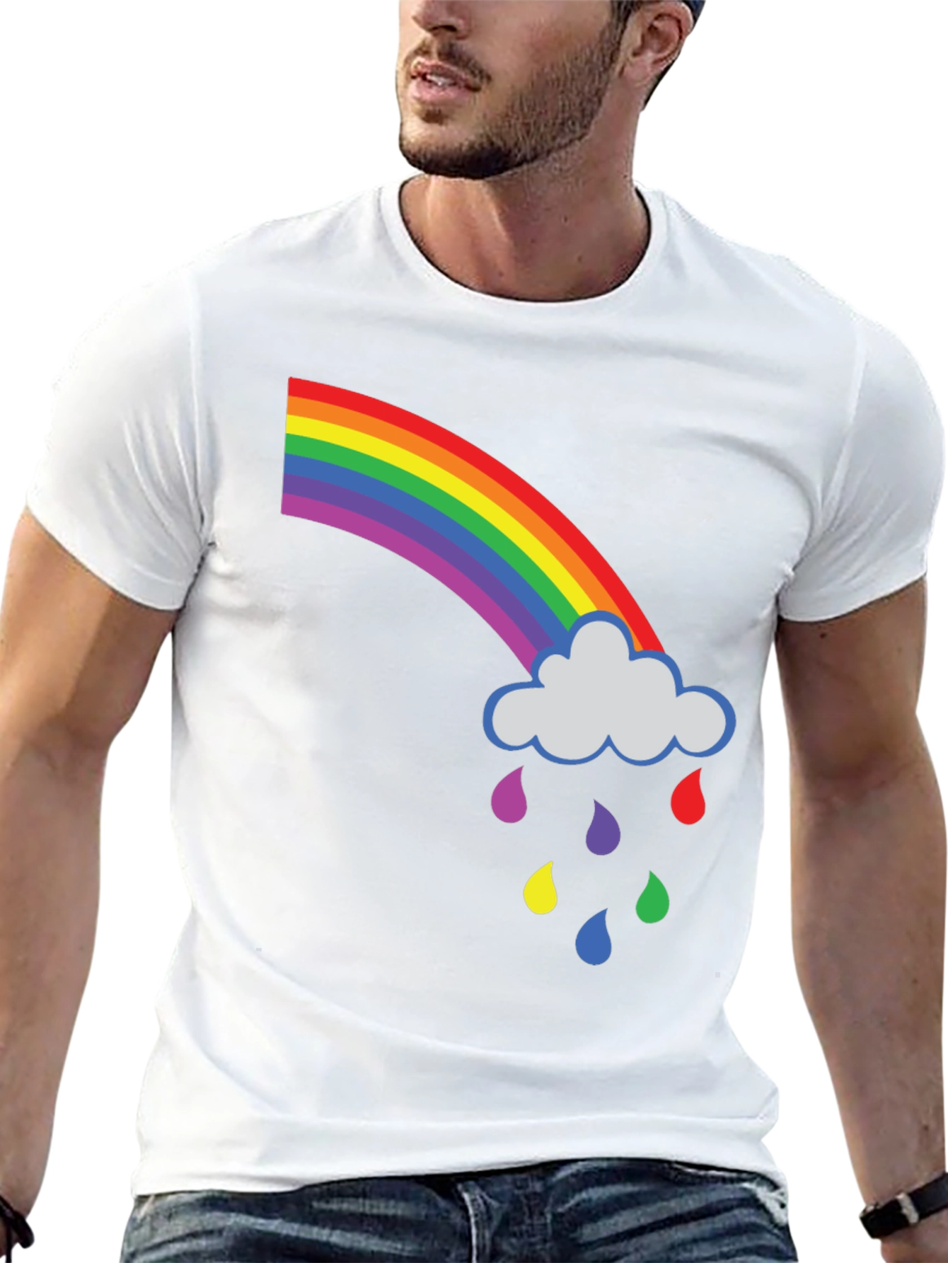 Rainbow Cloud Graphic T-Shirt