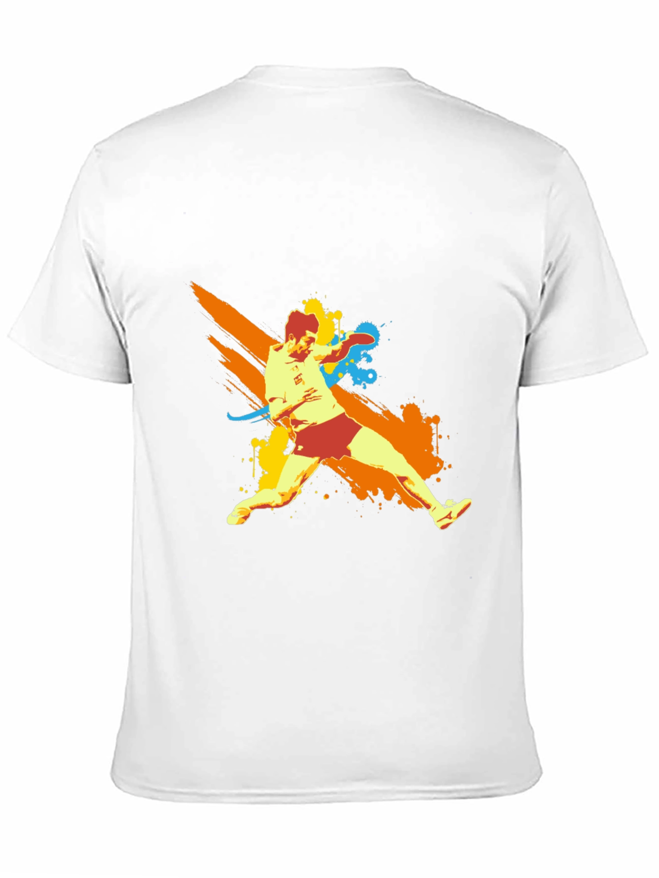 Tennis Player Graphic Black T-Shirt