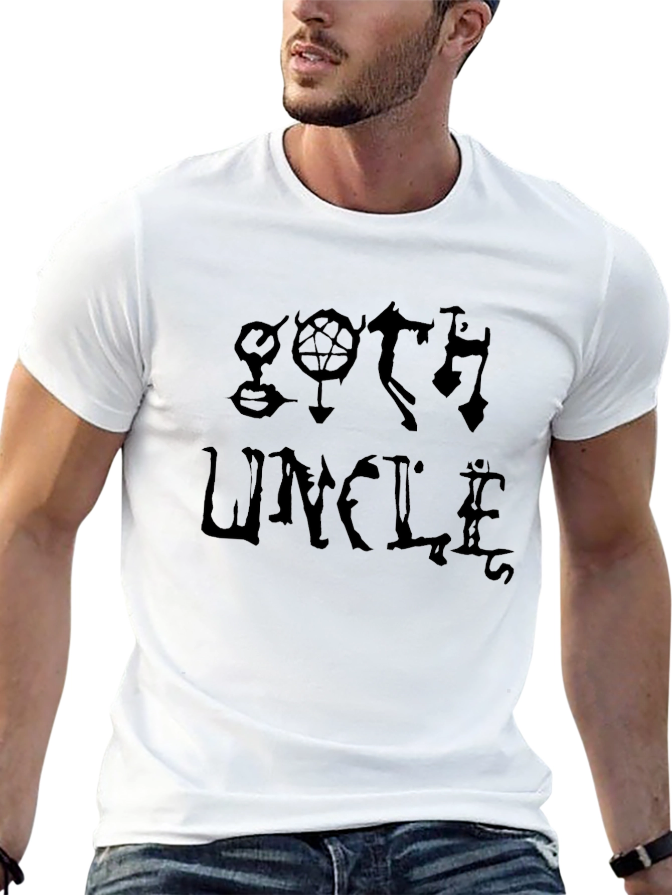 Goth Uncle Black Graphic Tee