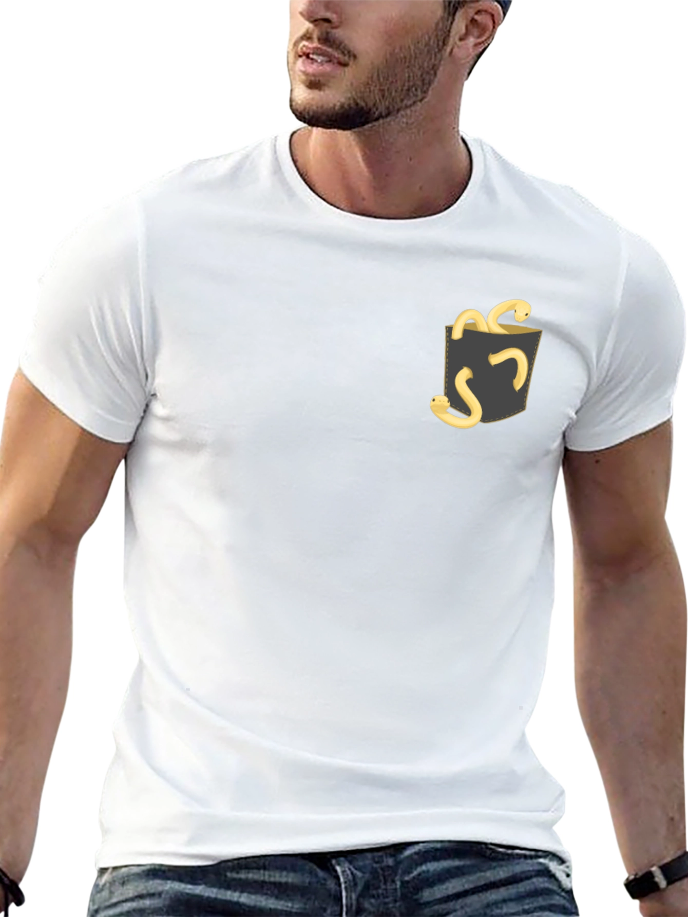 Pocket Snake Tee - Funny Graphic T-Shirt