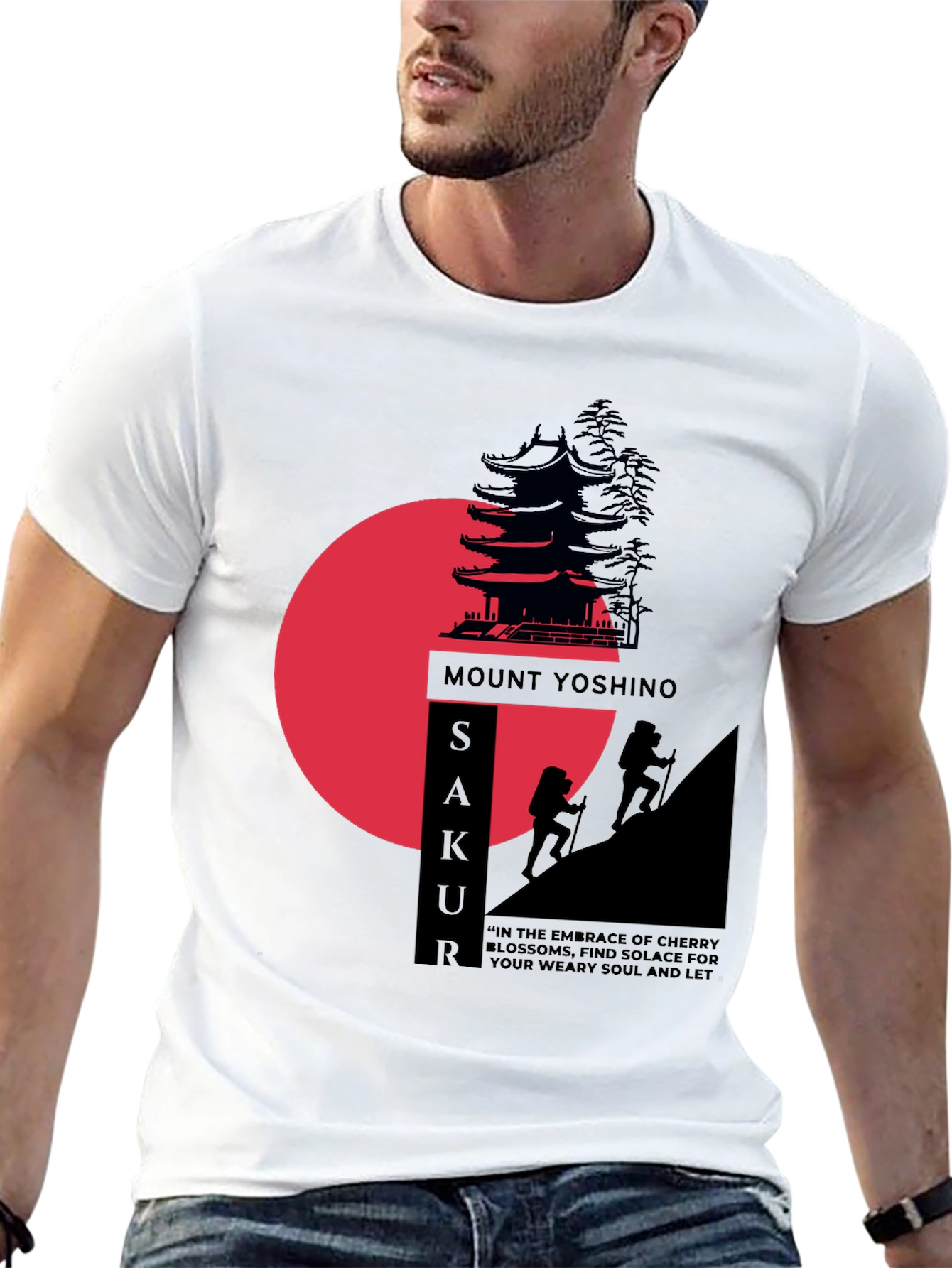 Mount Yoshino Sakura Graphic T-Shirt