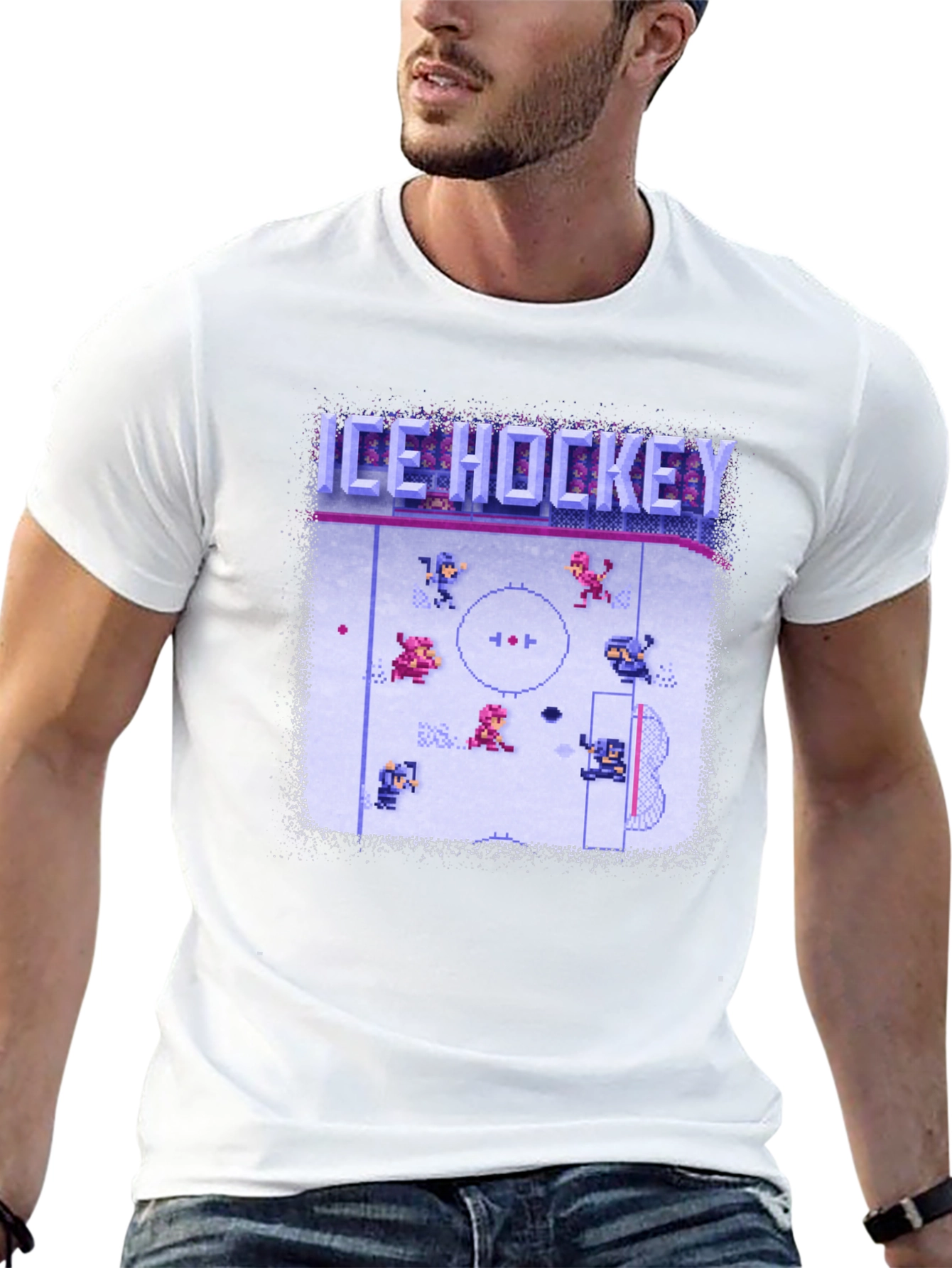 Retro Ice Hockey Gamer T-Shirt