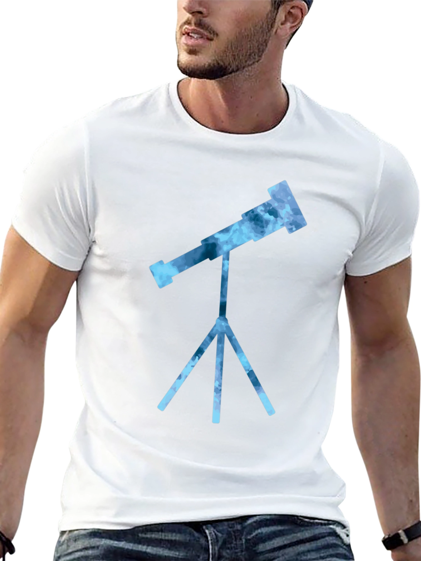 Telescope Graphic Tee - Stargazer Shirt