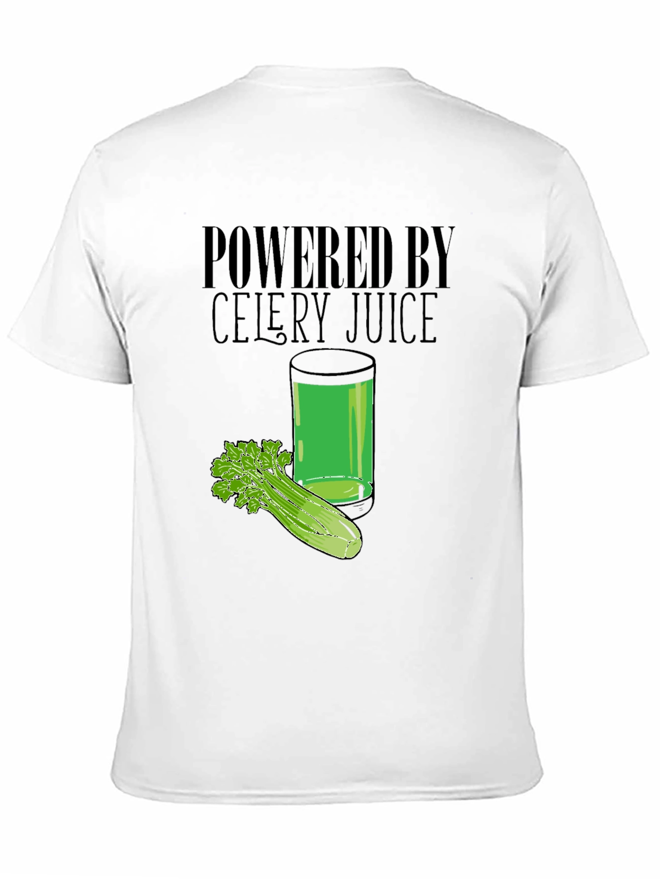 Powered by Celery Juice T-Shirt - Black Graphic Tee