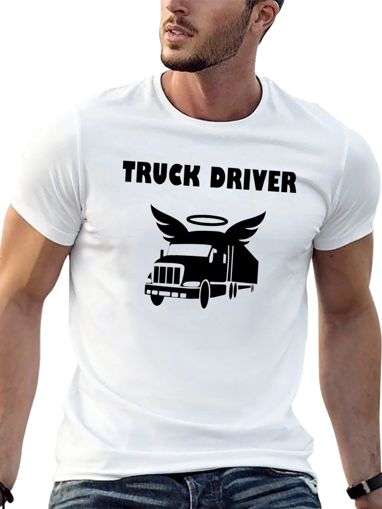 Truck Driver Angel Wings T-Shirt