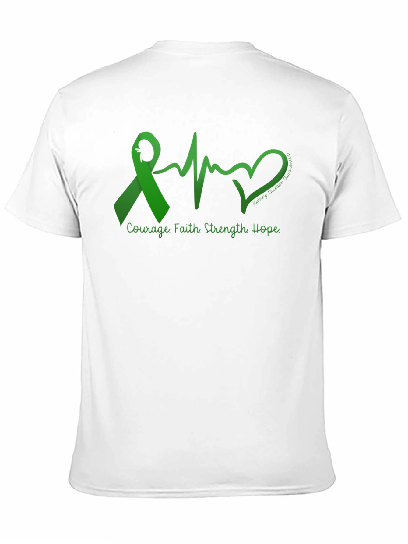 Kidney Disease Awareness T-Shirt - Courage Hope Strength
