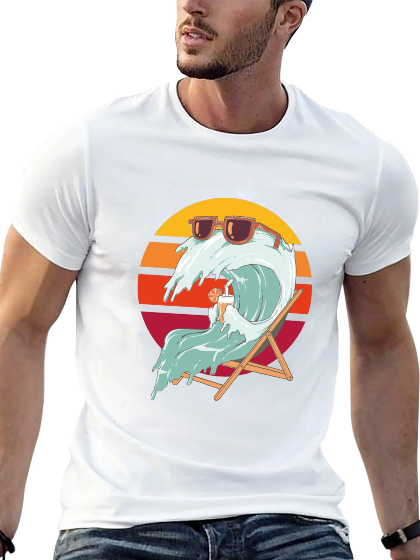 Cool Wave Graphic T-Shirt - Black Summer Vibes