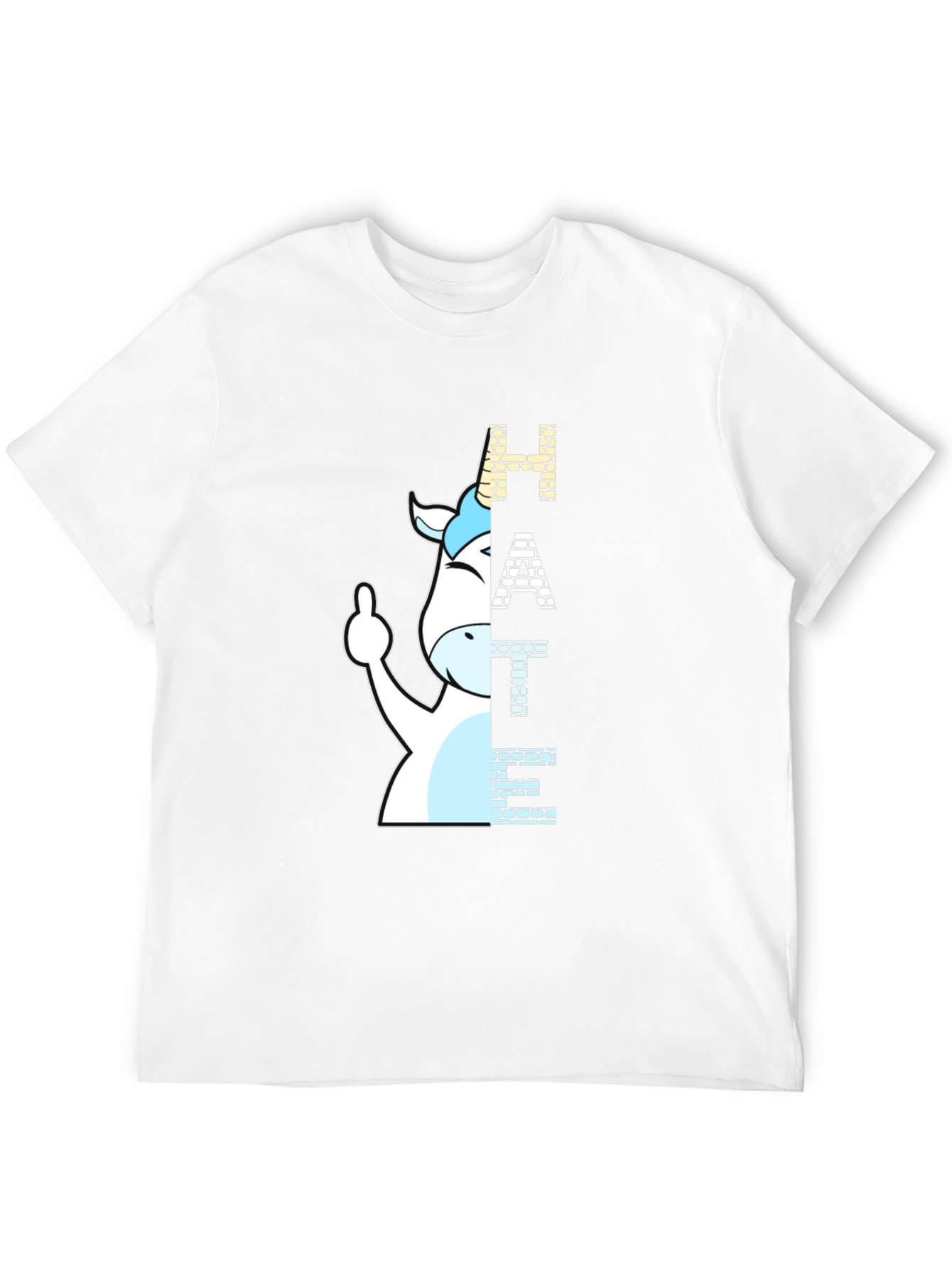 Funny Hate Unicorn Black T-Shirt