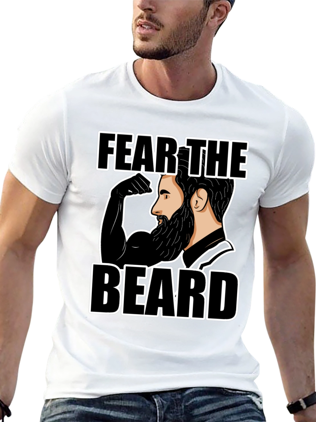 Fear the Beard T-Shirt - Black Graphic Tee