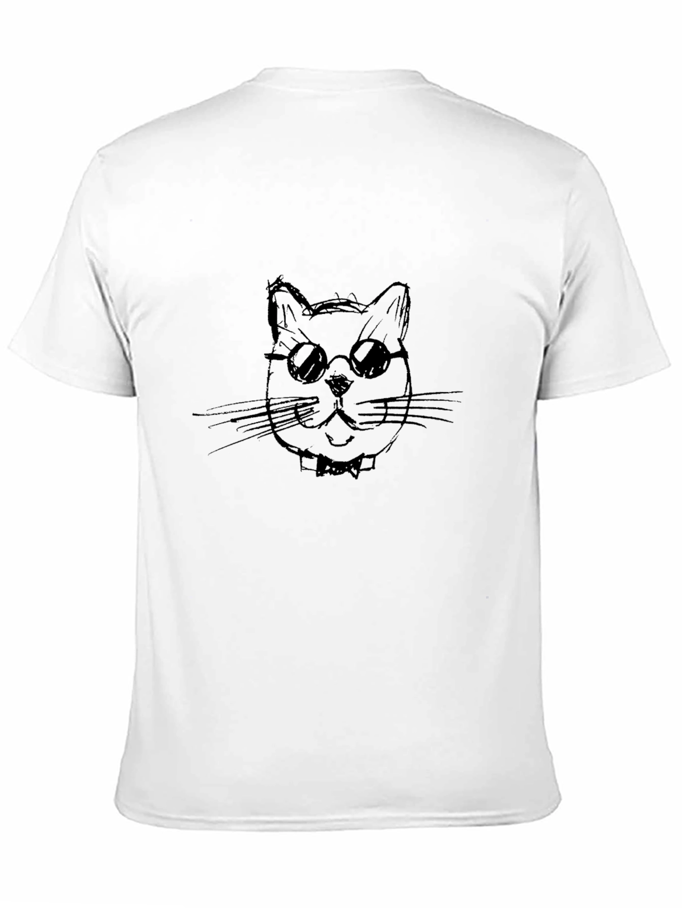 Cool Cat Tee - Black Cotton T-Shirt