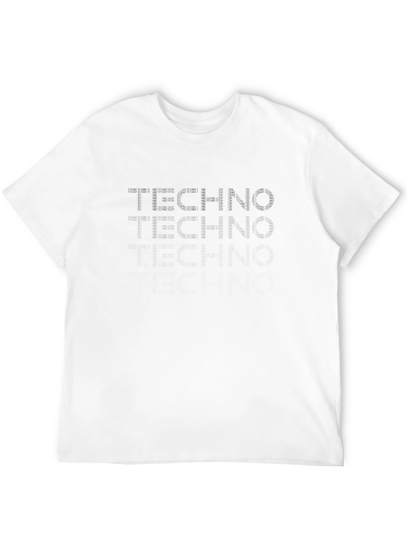 Black Techno T-Shirt - Minimalist Design