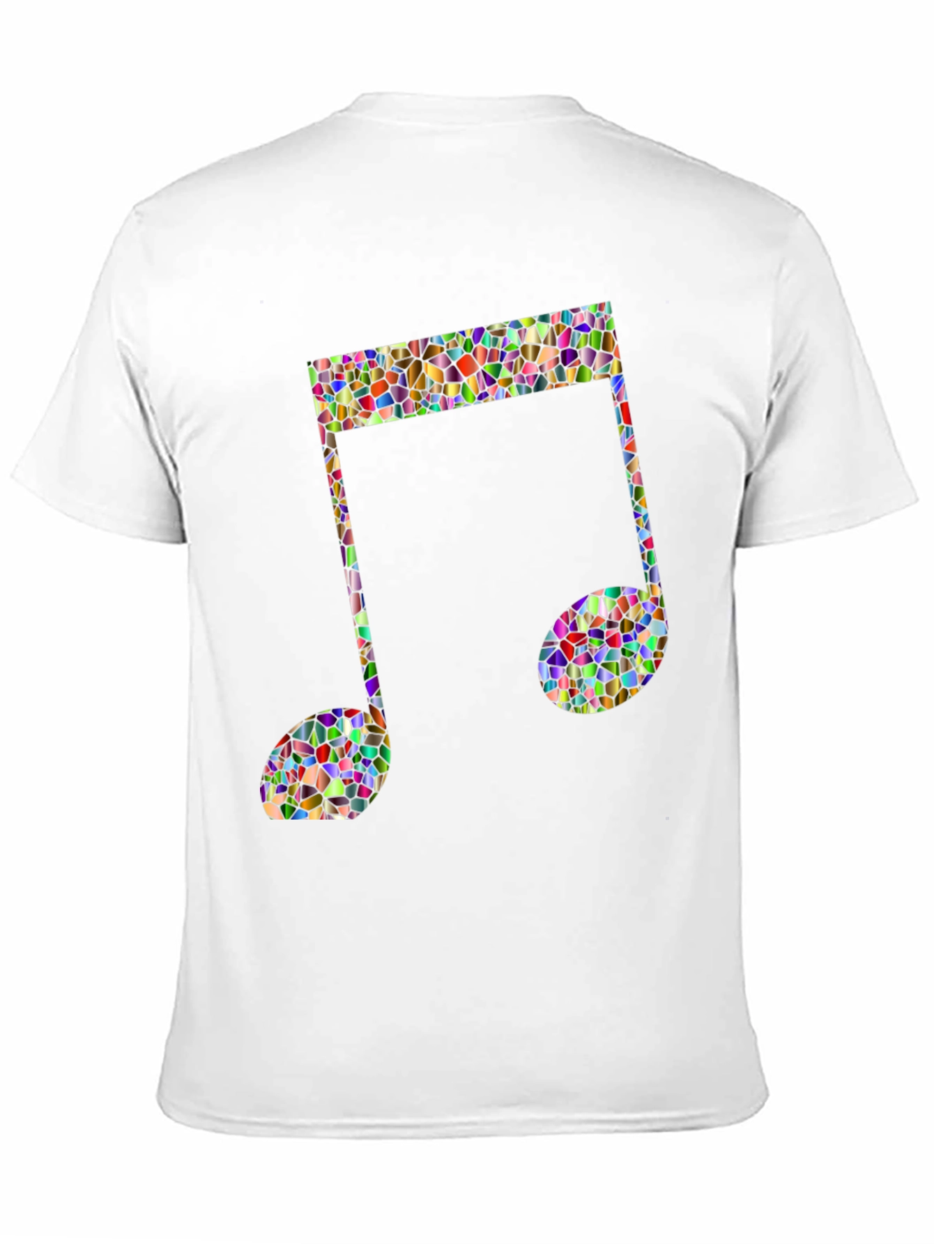 Mosaic Music Note Graphic Tee - Stylish Mens T-Shirt