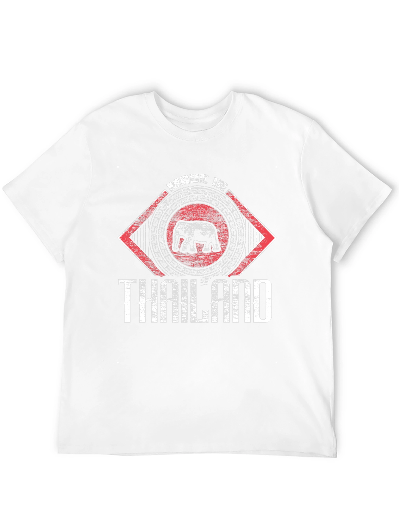 Made in Thailand Elephant Graphic Black T-Shirt