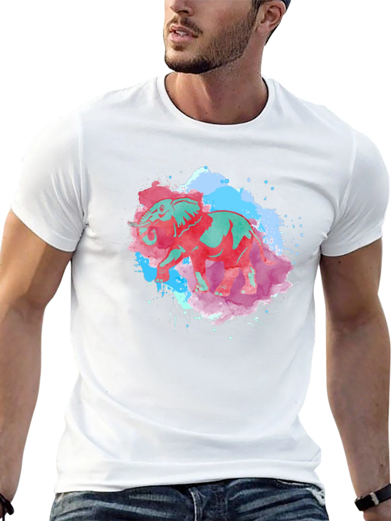 Watercolor Elephant Graphic Tee
