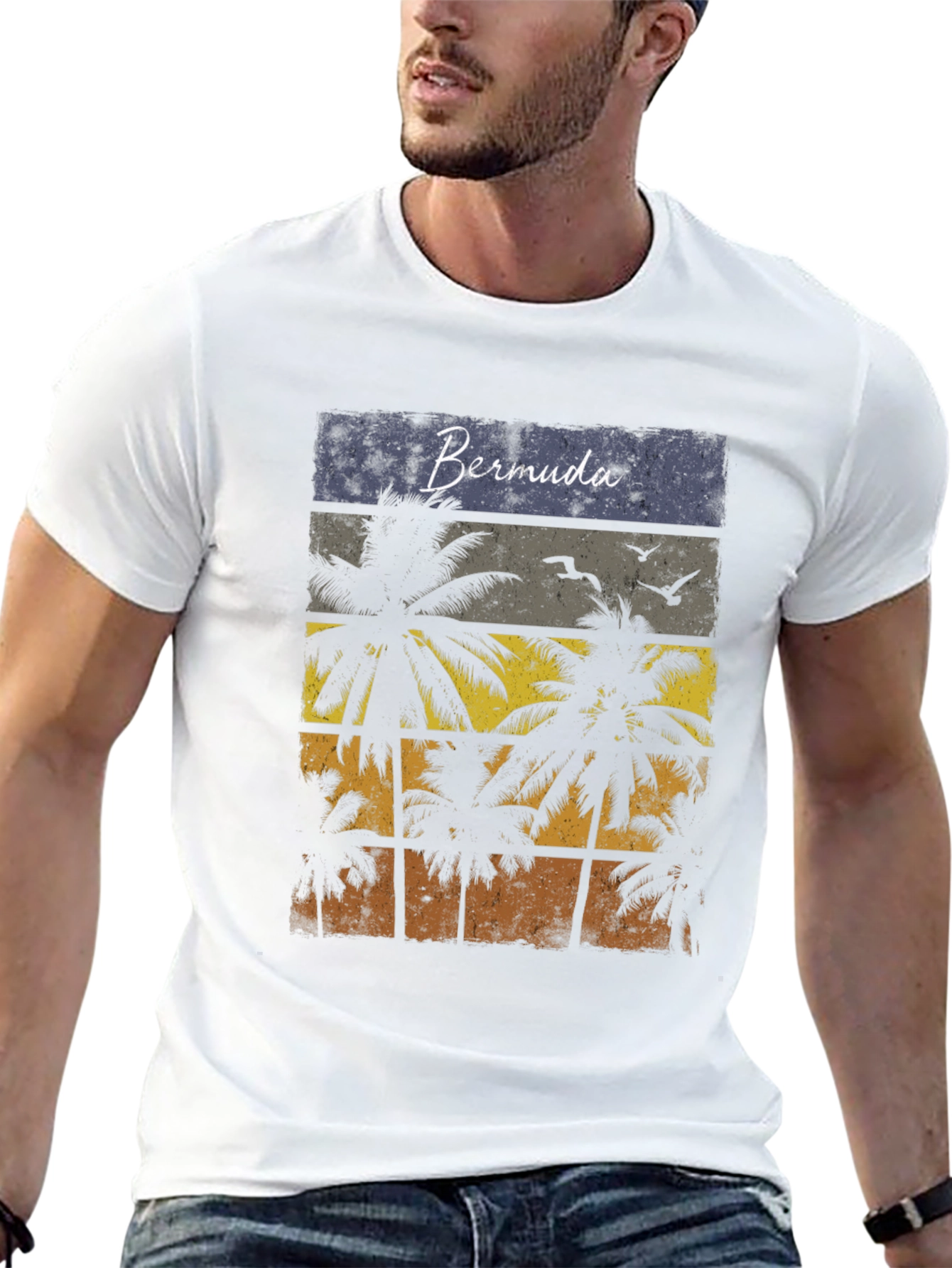 Bermuda Palms Graphic Tee - Island Vibes