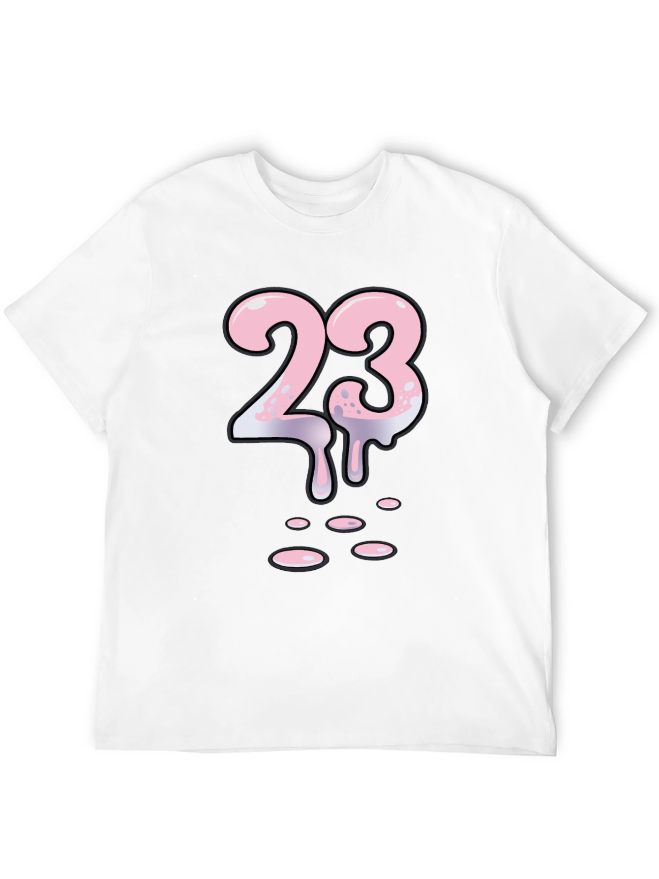 Mens Black T-Shirt with 23 Design