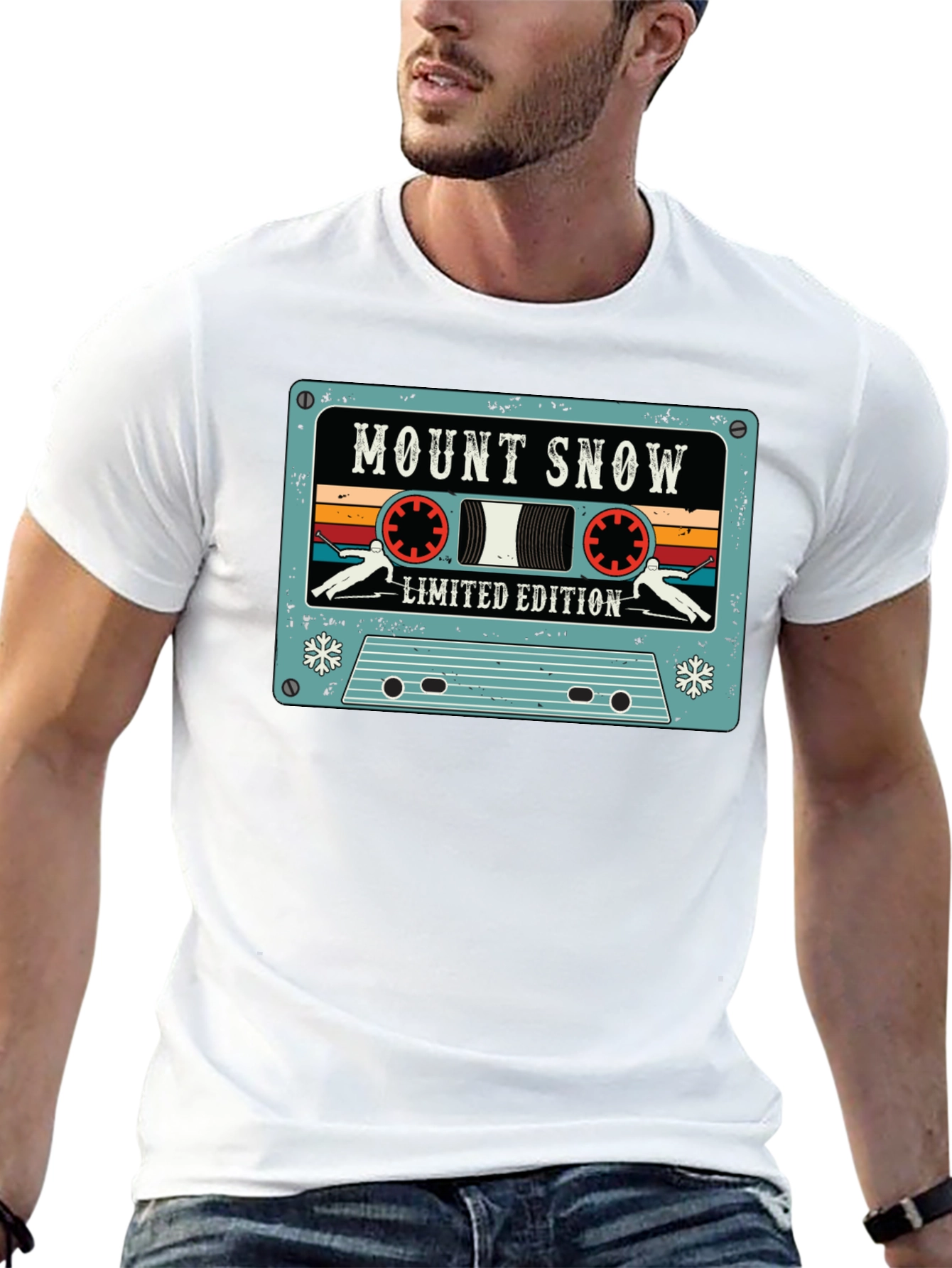 Mount Snow Skiing Cassette Tape Limited Edition T-Shirt