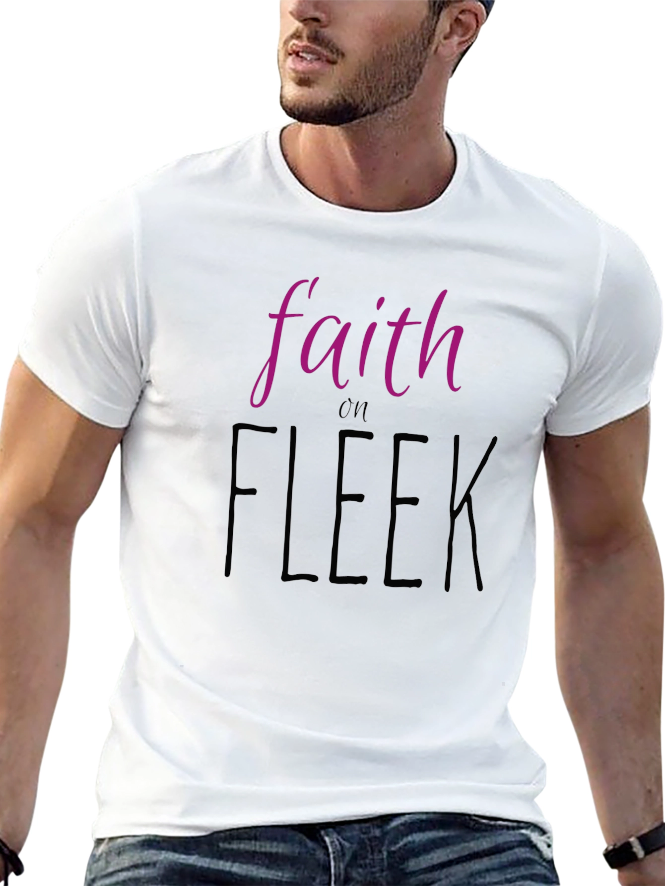 Faith on Fleek Graphic Print Black T-Shirt