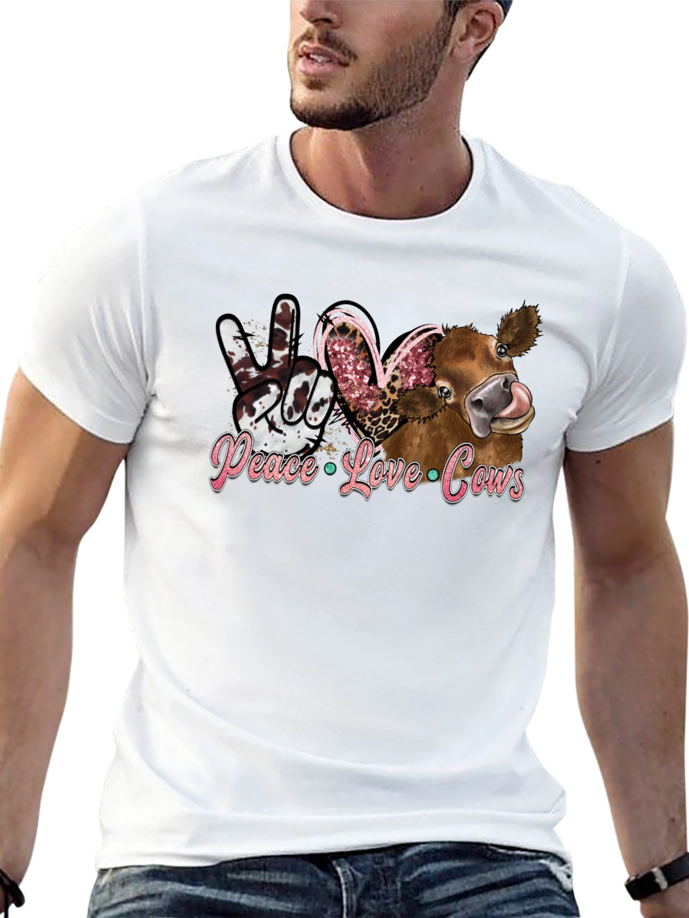 Peace Love Cows Graphic Tee