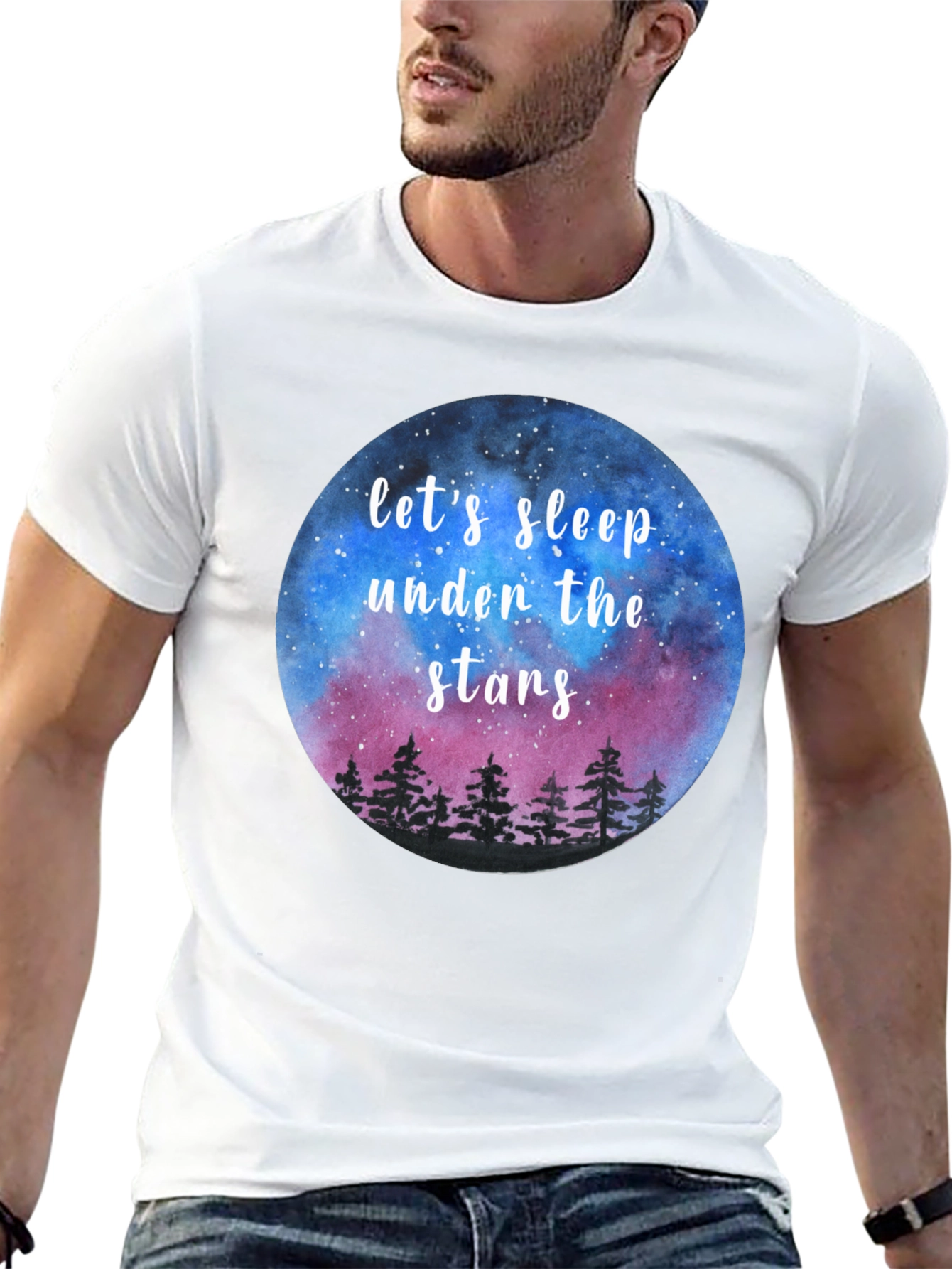 Lets Sleep Under the Stars Graphic T-Shirt