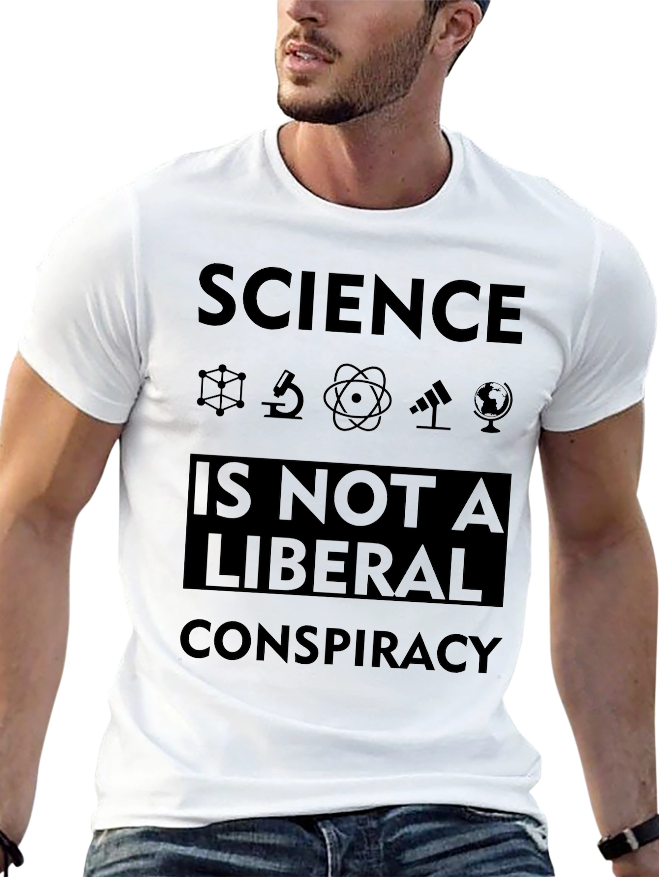 Science Isnt Liberal Conspiracy Graphic Tee