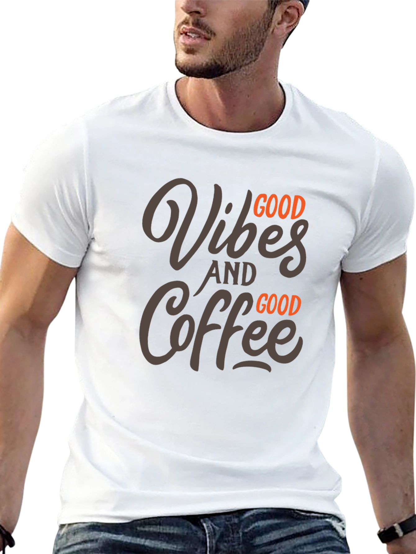 Good Vibes & Coffee Graphic Tee - Black