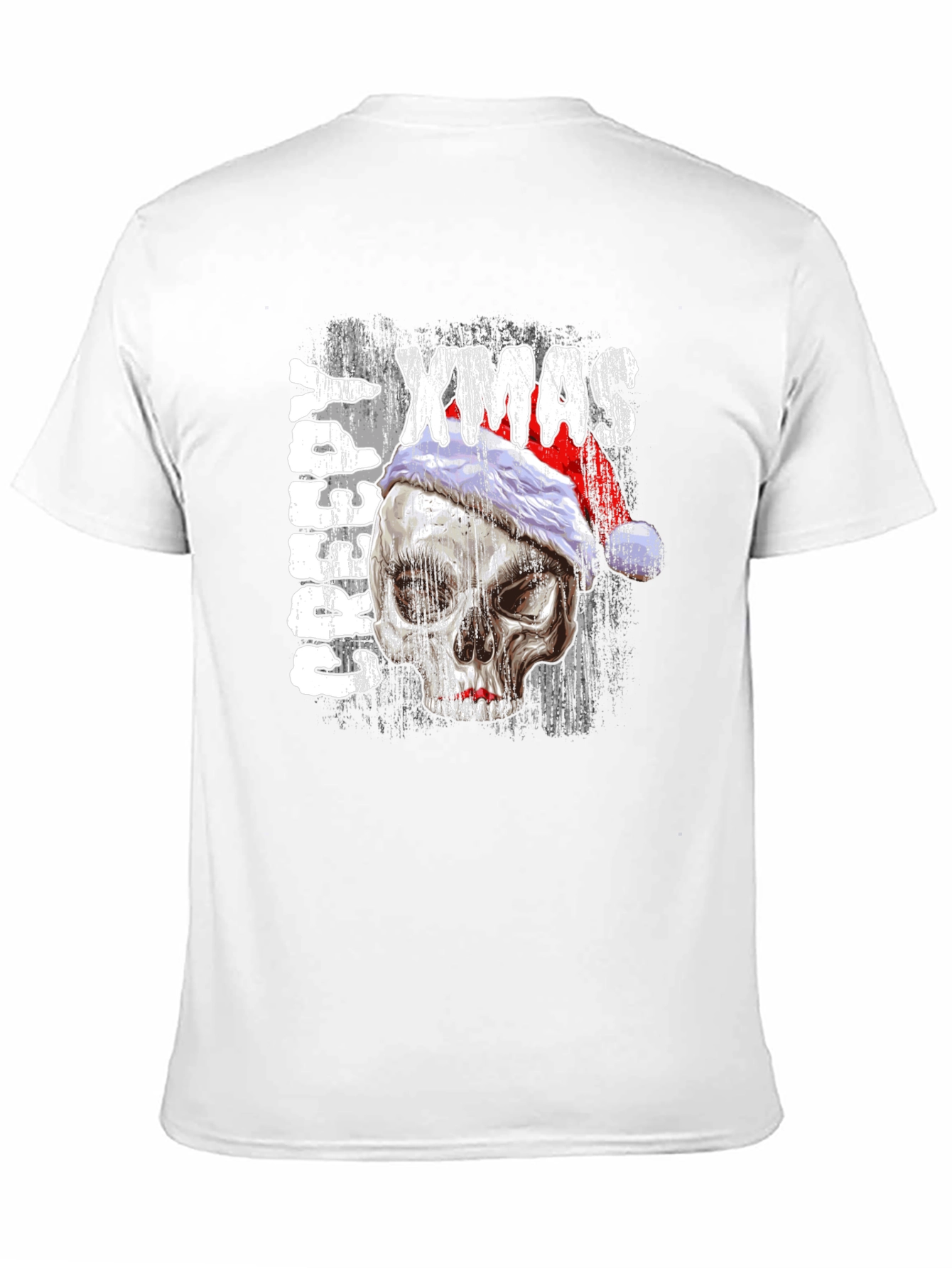 Creepy Xmas Skull T-Shirt - Holiday Horror