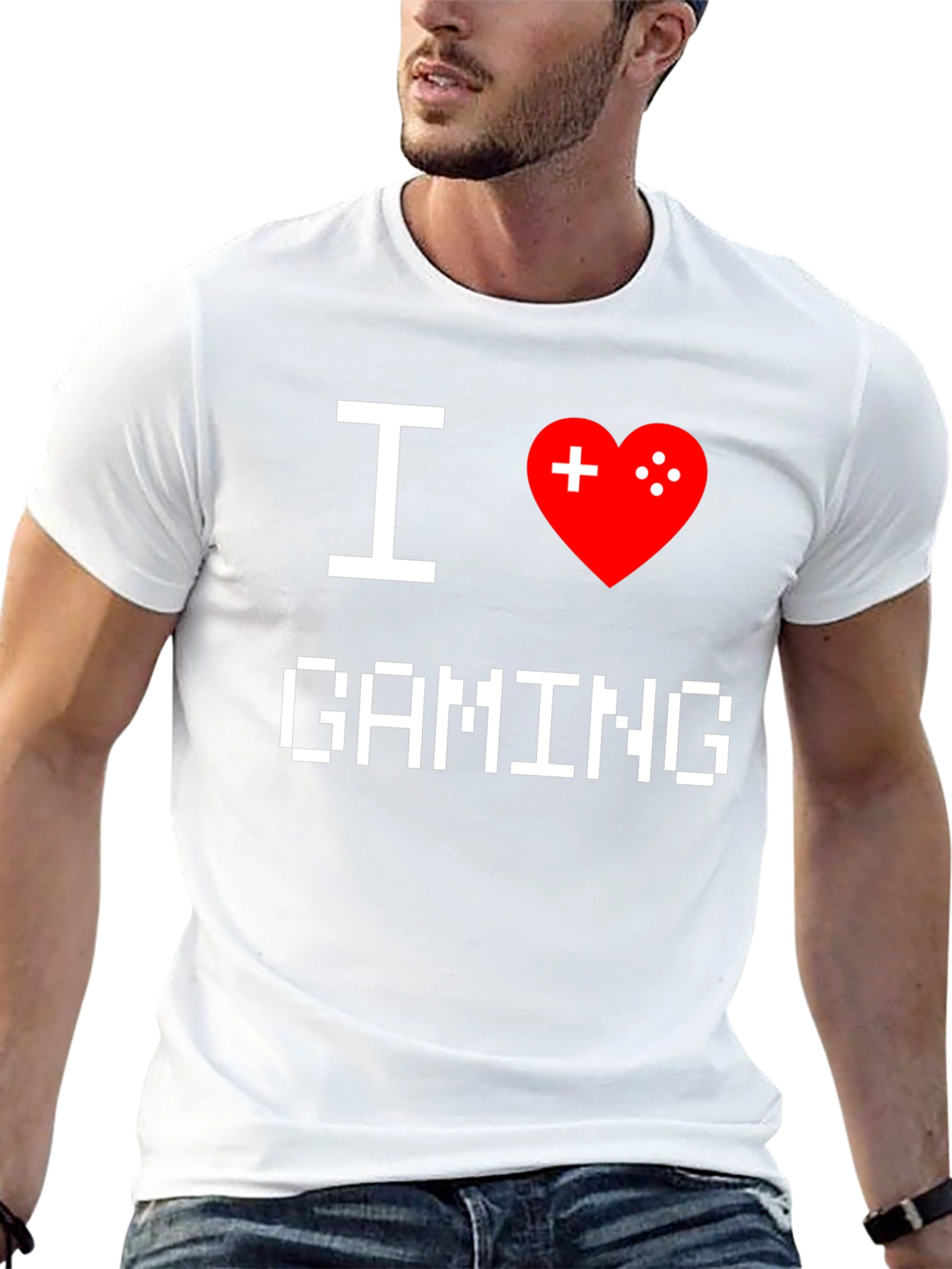 I Love Gaming T-Shirt - Pixel Heart Gamer Tee