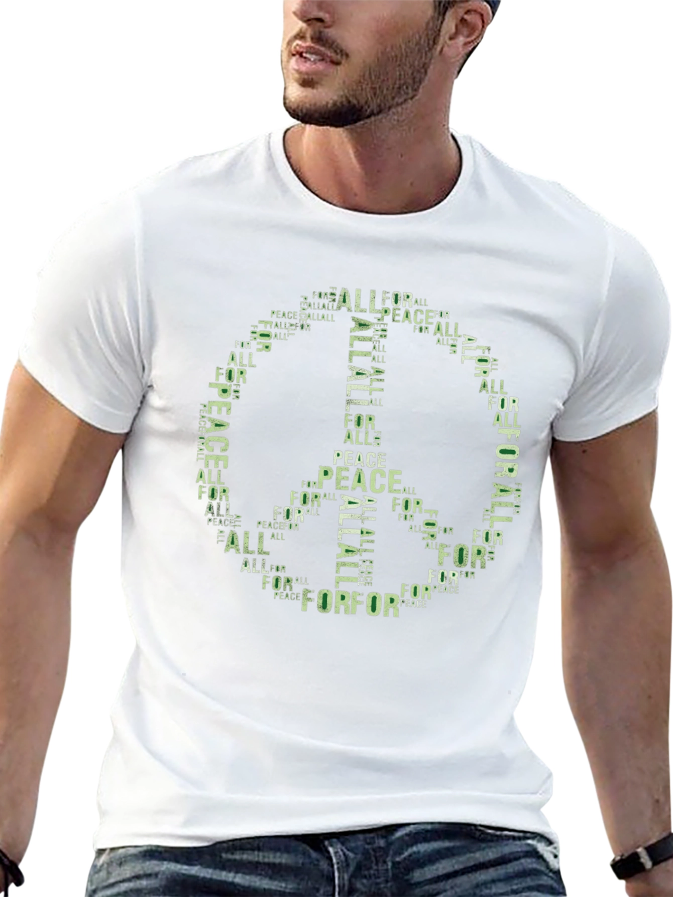 Peace Symbol Word Art T-Shirt