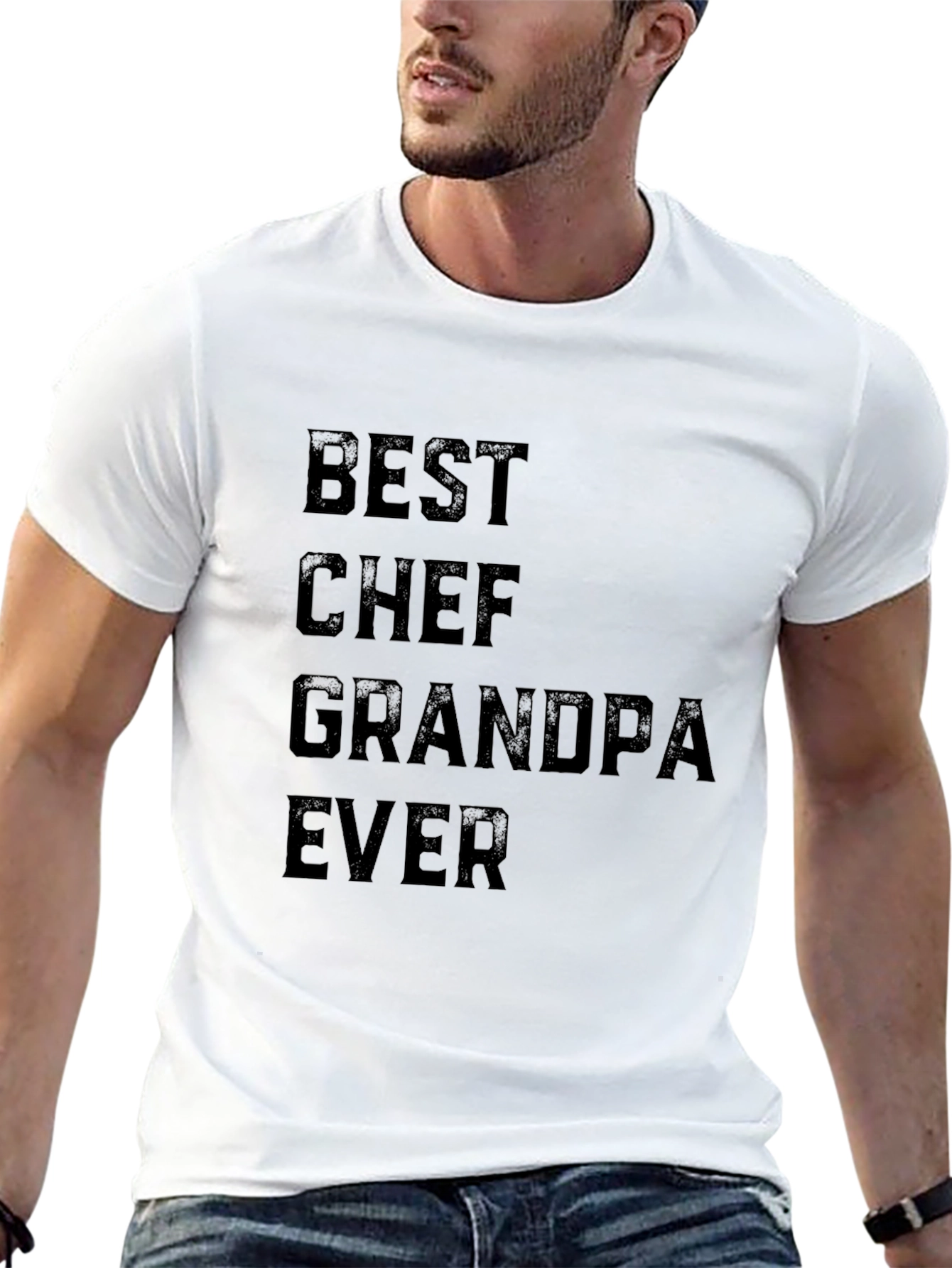 Best Chef Grandpa Ever Black T-Shirt