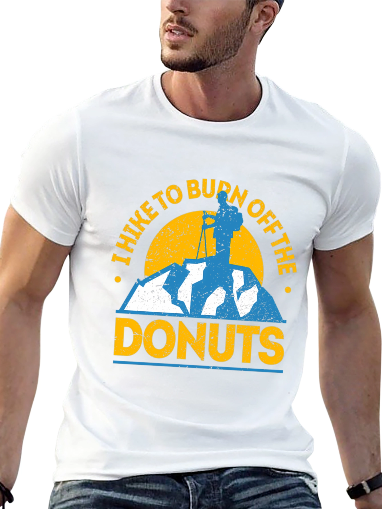 Hike to Burn Off Donuts Graphic T-Shirt