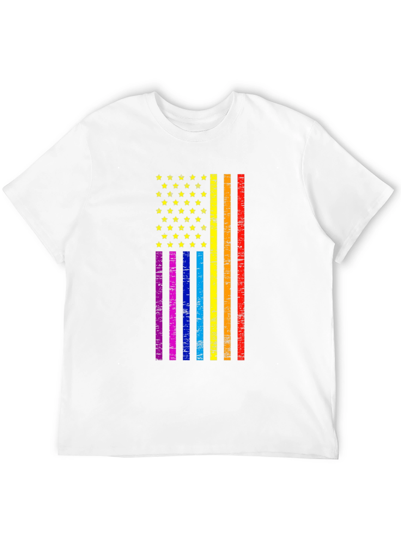 Pride Flag Graphic Tee - Black