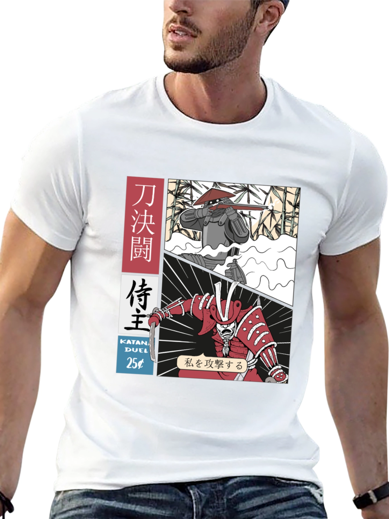Samurai Duel Graphic Tee - Black