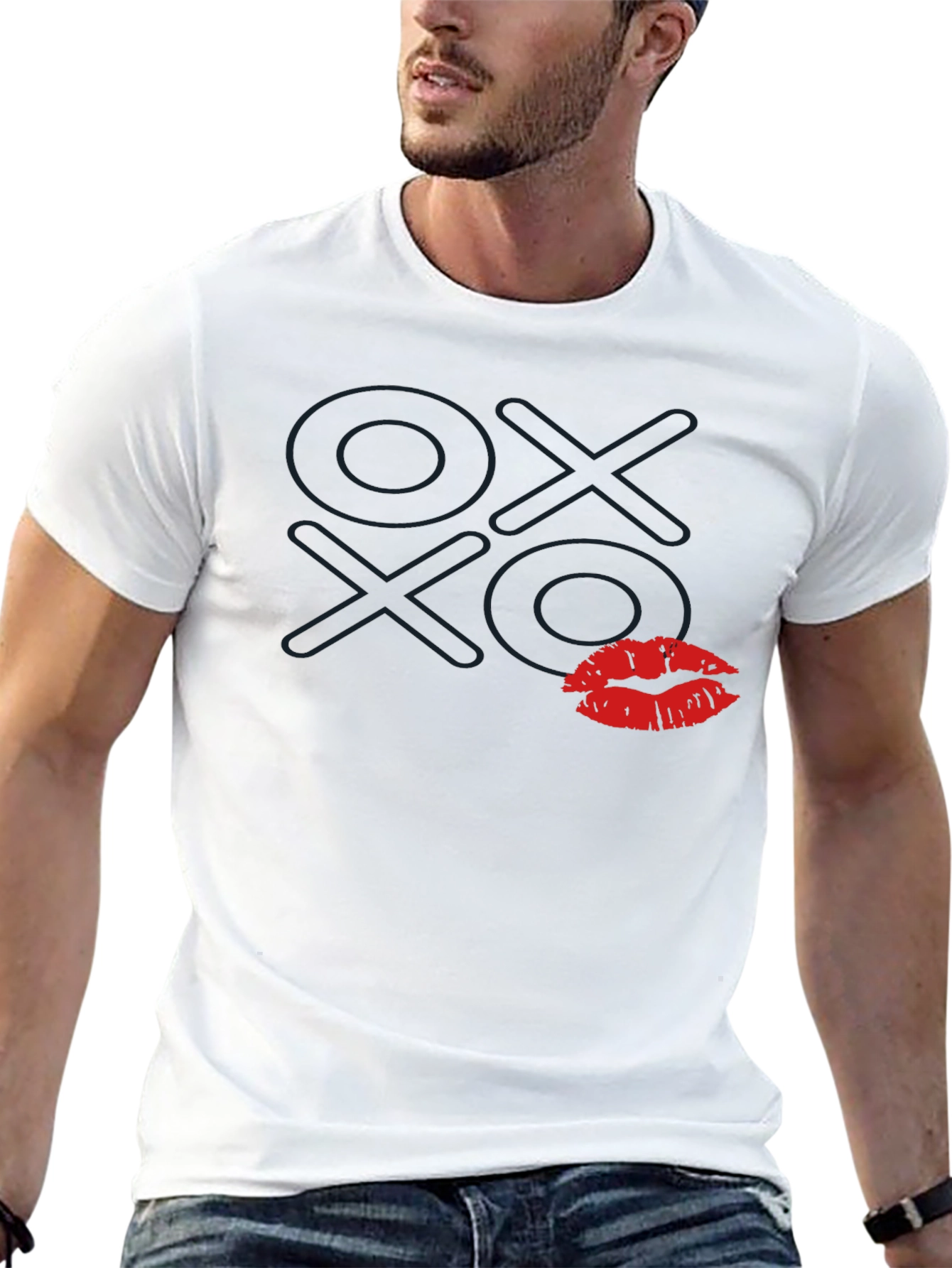 OX XO Lips Graphic Tee - Black T-Shirt