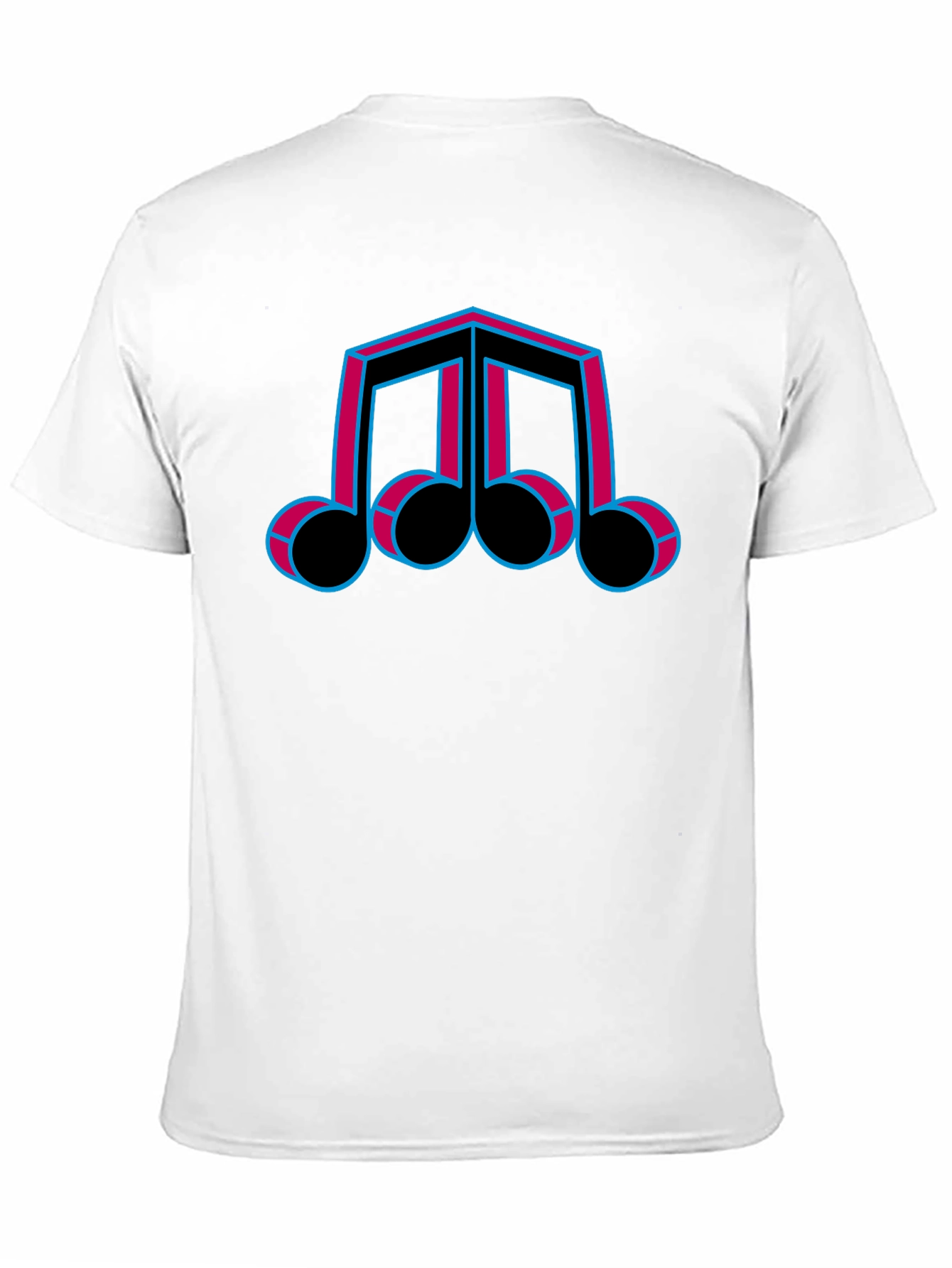 Musical Notes Graphic Tee - Black T-Shirt