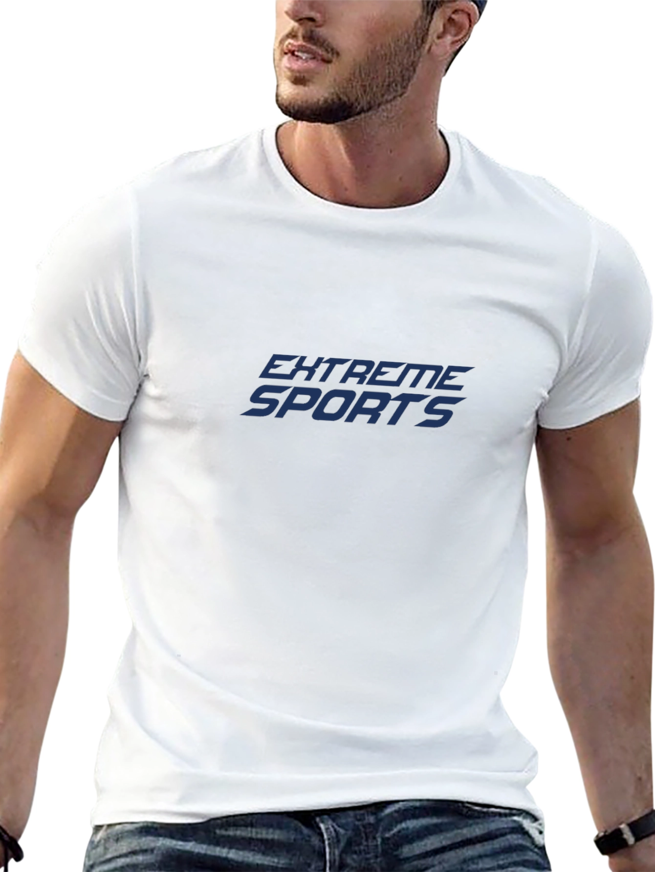 Extreme Sports Graphic Tee - Black Cotton Blend