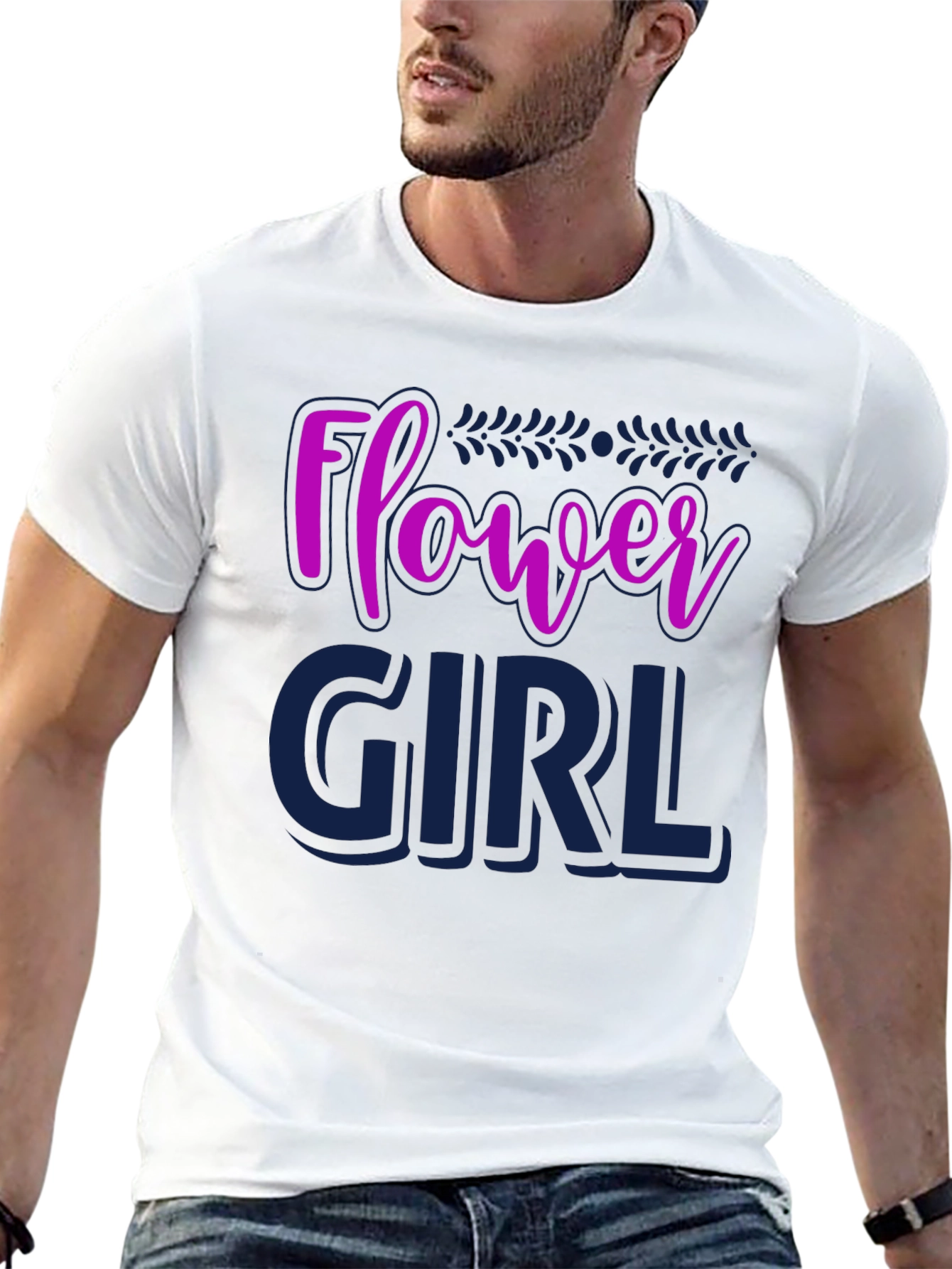 Flower Girl Graphic Tee - Cute Wedding Party Shirt