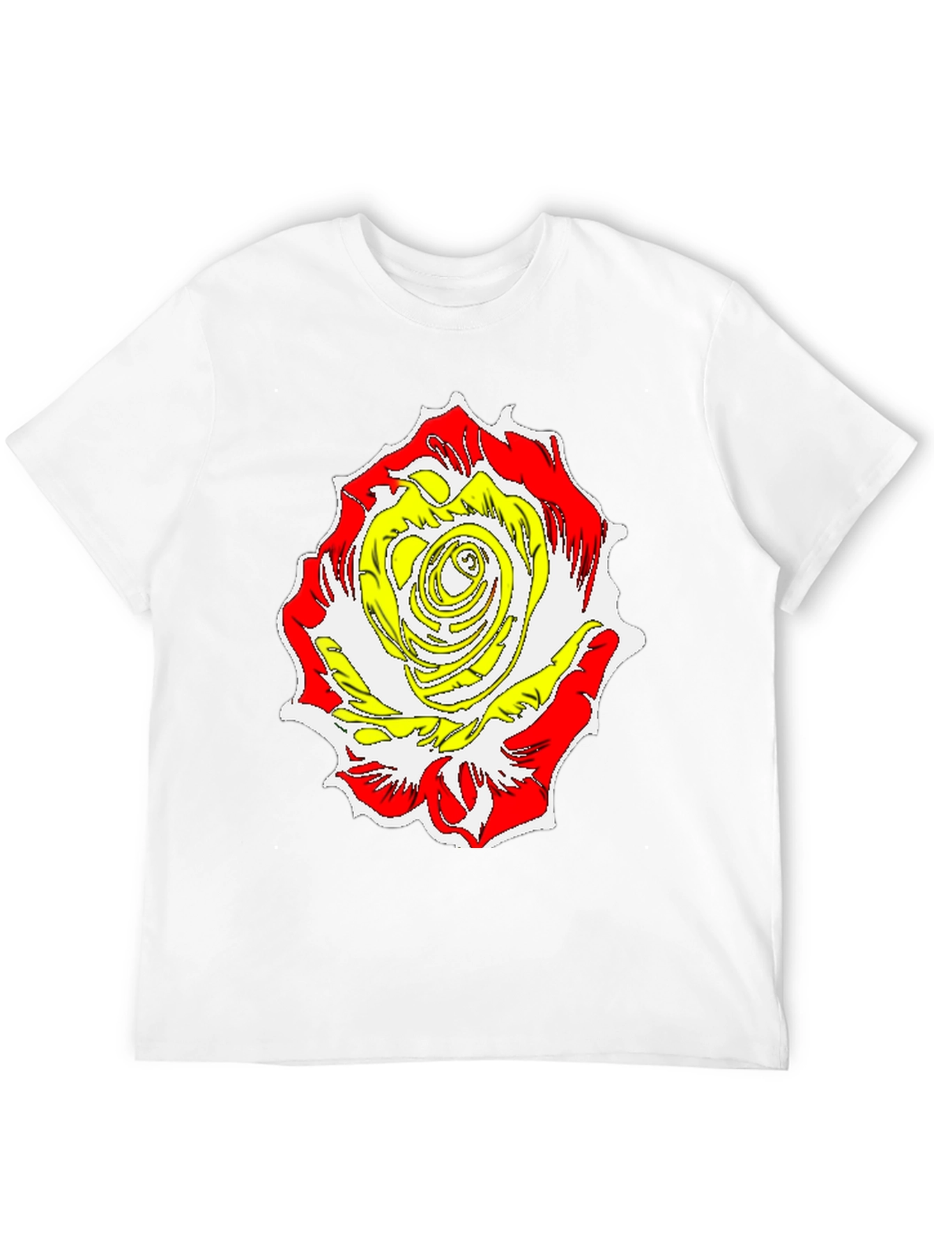 Rose Graphic Tee - Bold Floral Print
