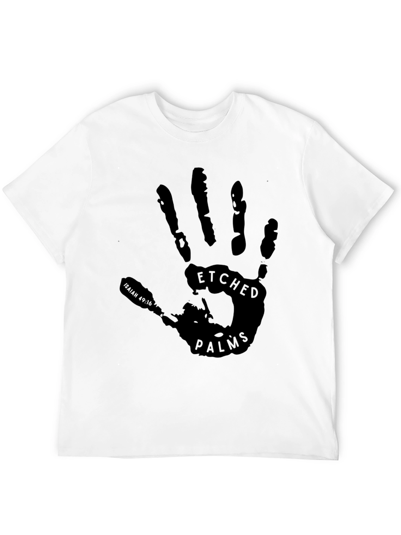 Etched Palms Graphic Tee - Mens Black T-Shirt